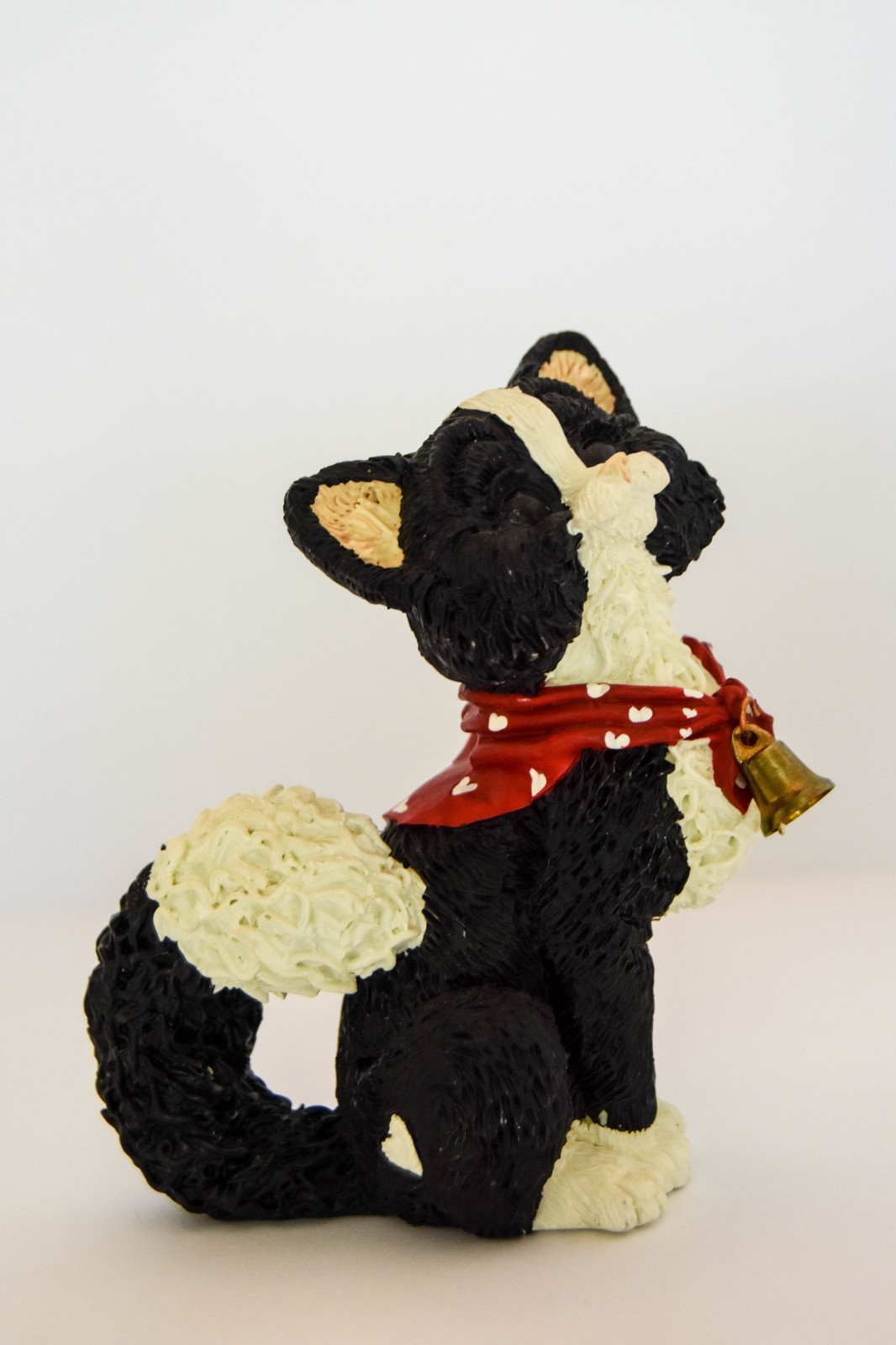 Proud Tuxedo – Black and White Cat with Bell – Classic Figure