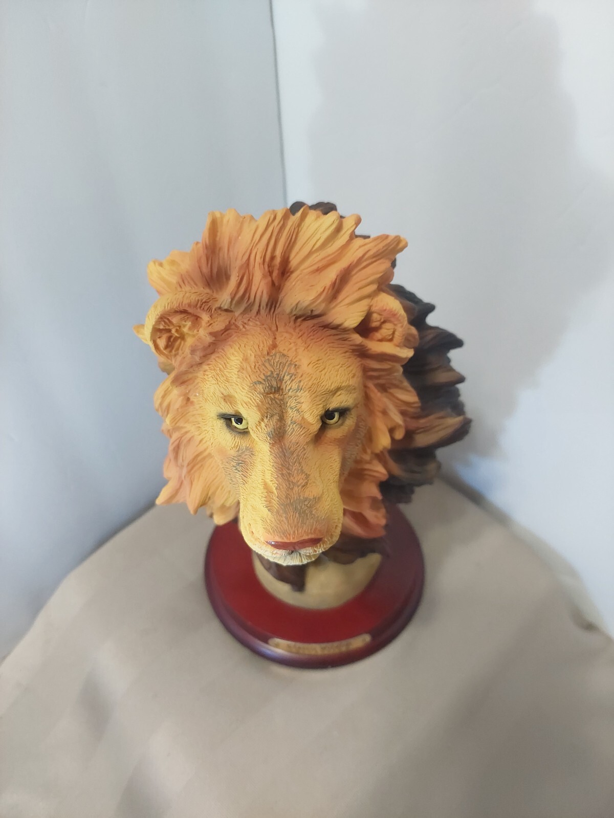 VINTAGE CLASSIC WILDLIFE COLLECTION SAFARI LION HEAD SCULPTURE STATUE NIB 9″