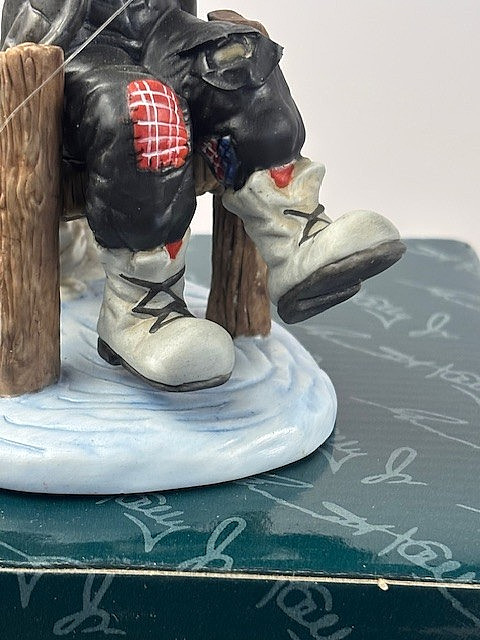 Emmett Kelly Jr Clown “Catch of the Day, #10066 SIGNED Miniature Collectible