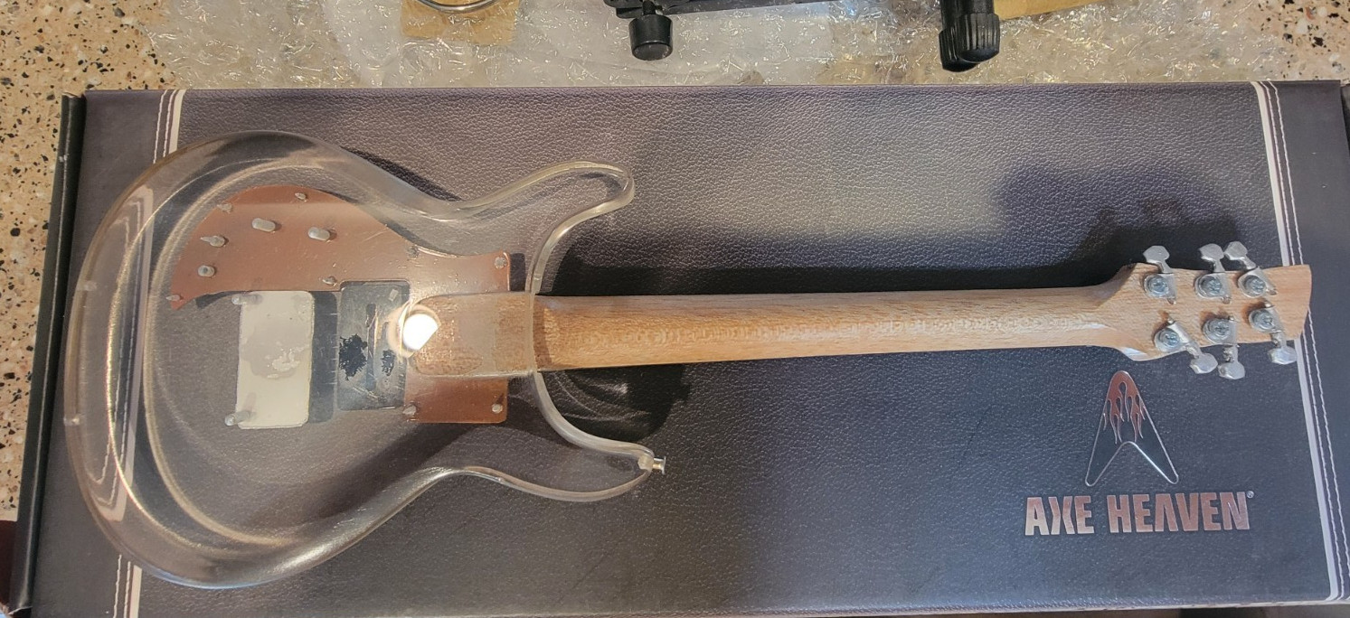 Dan Armstrong See Through Clear Miniature Guitar Axe Heaven Model Keith Richards
