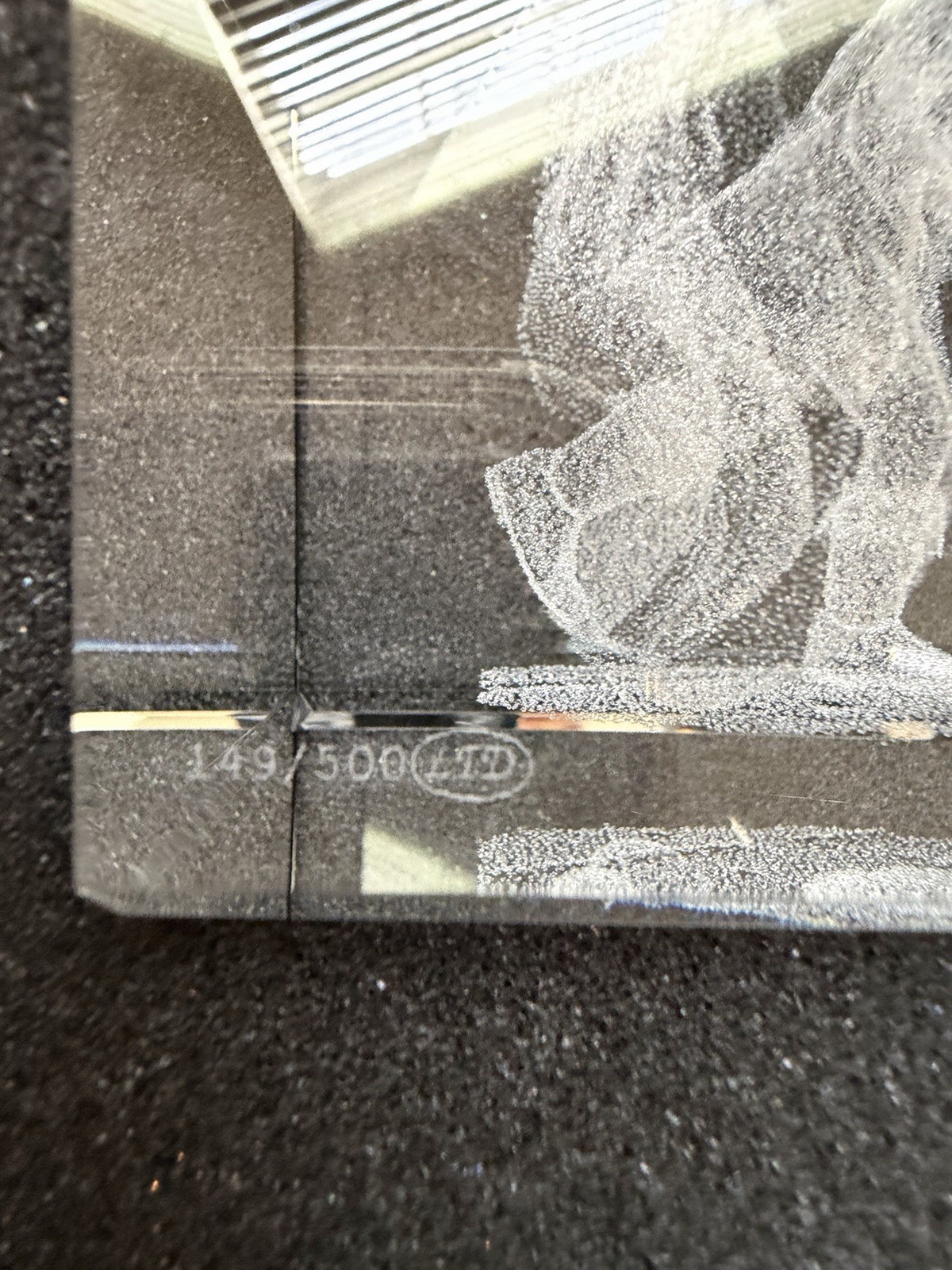 Lazer-Tek LTD Designs 3D Laser Etched Crystal Angel Firefighter Signed 149/500