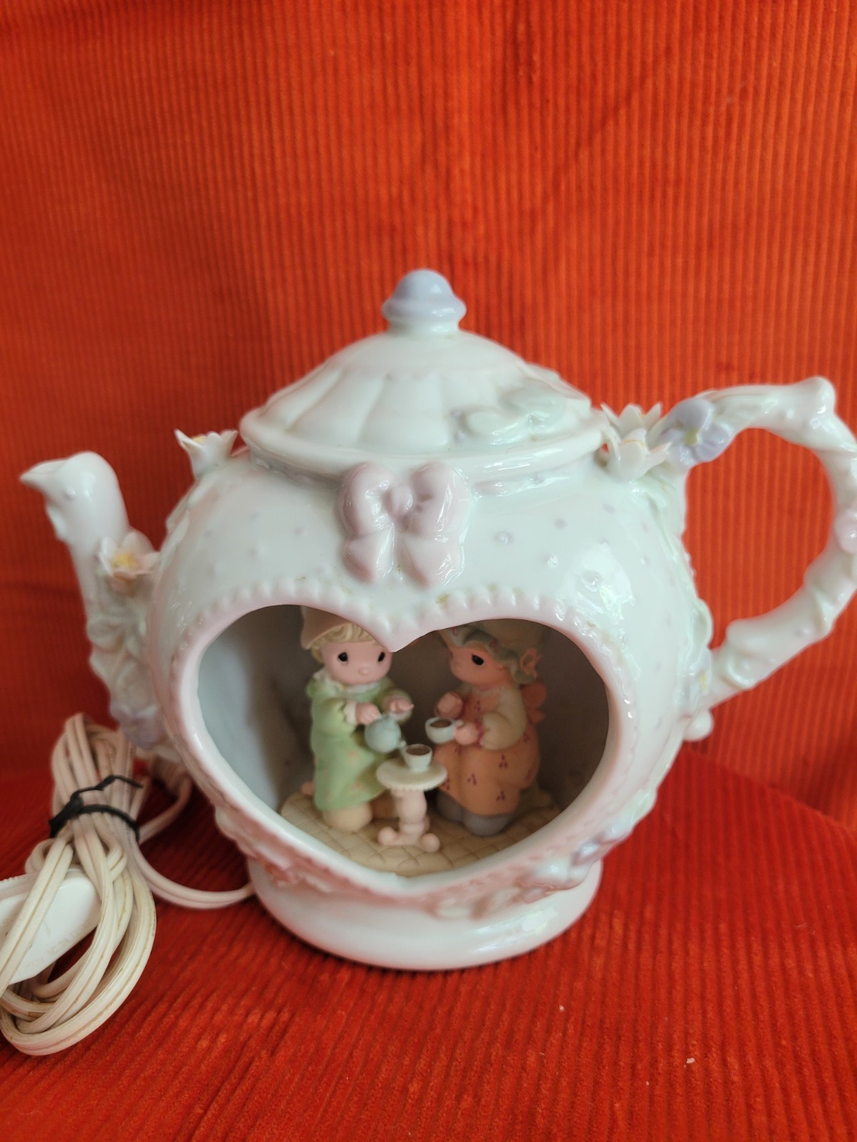 Vtg Enesco Precious Moments Tea Pot ” Our Friendship Hits The Spot” Lamp