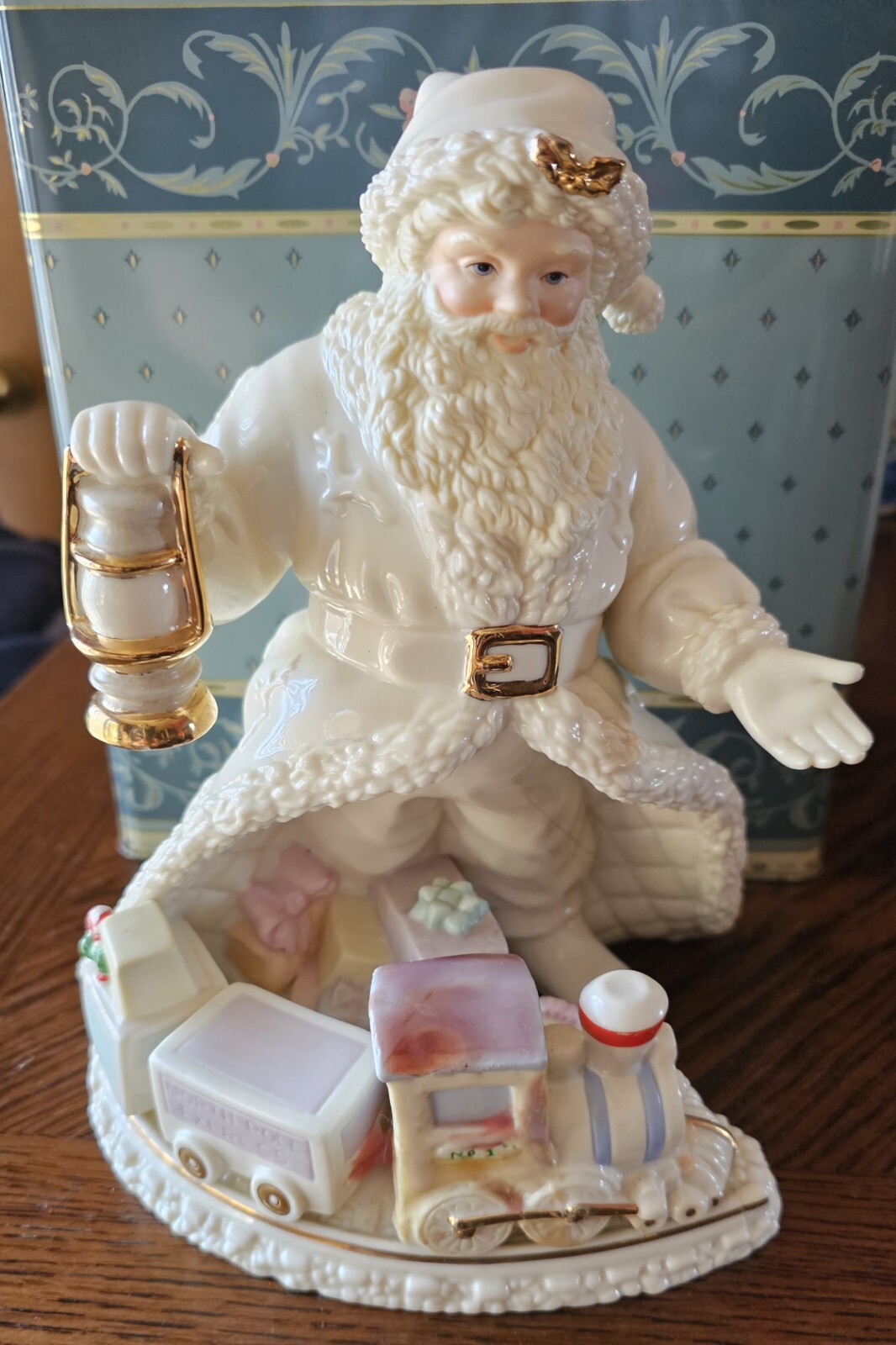 Lenox Classics North Pole Express Santa Figure w/ Train Christmas 8.5″ Numbered,