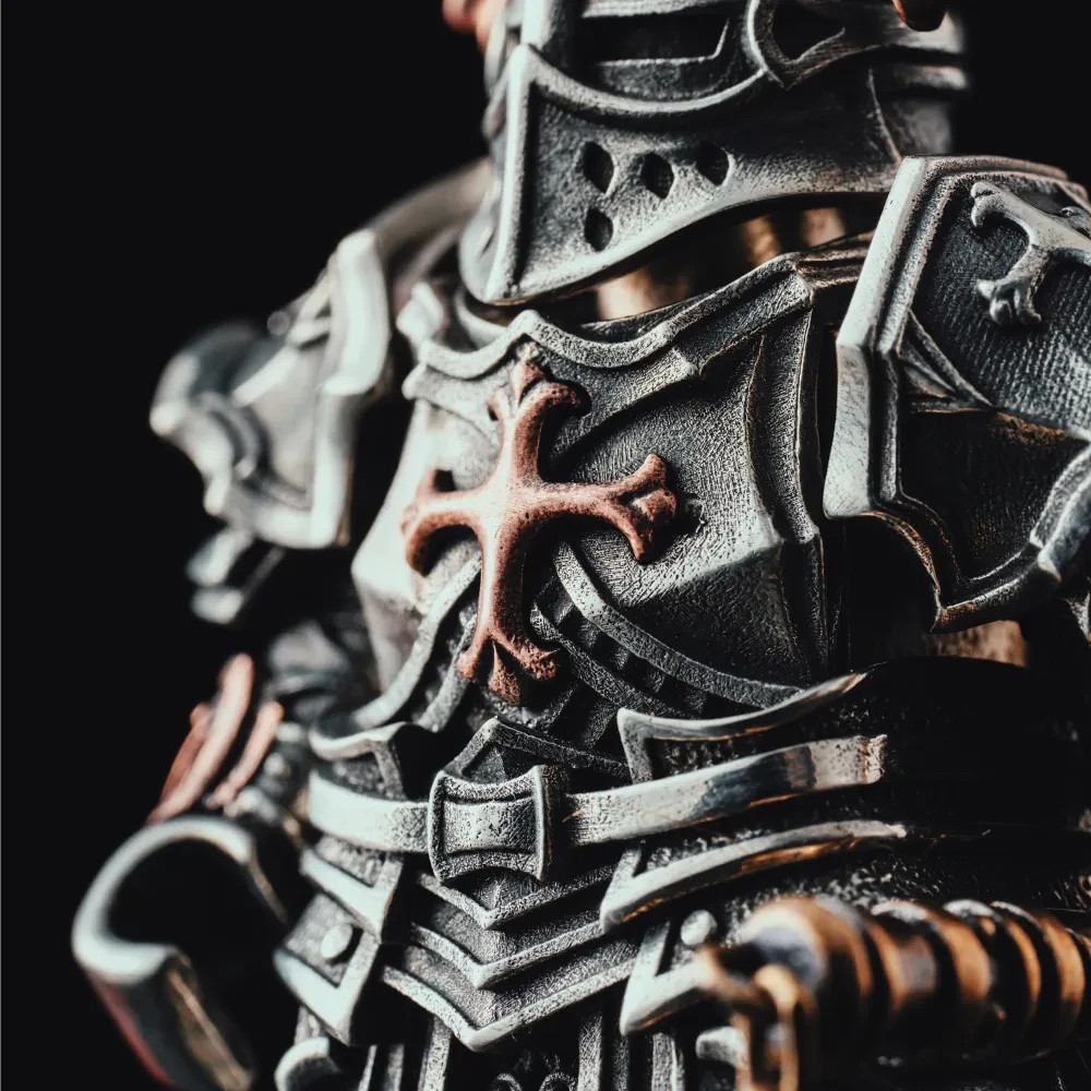 Crusader Figurine Statue Ornament Craft Collection for Home Living Room Office