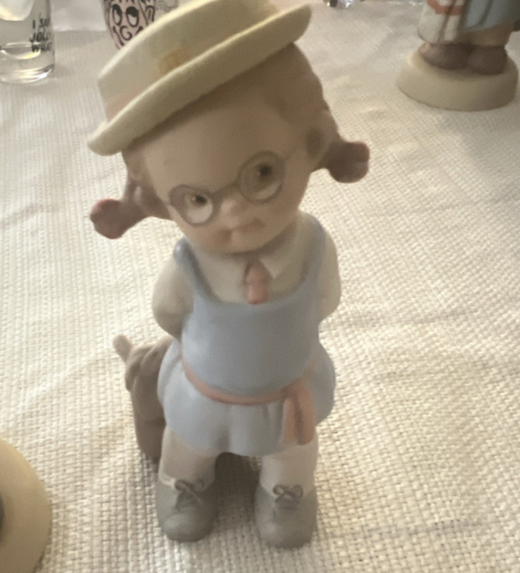 Enesco Memories of Yesterday Figurines, Lucie Attwell, Children, 1991, Set of 2