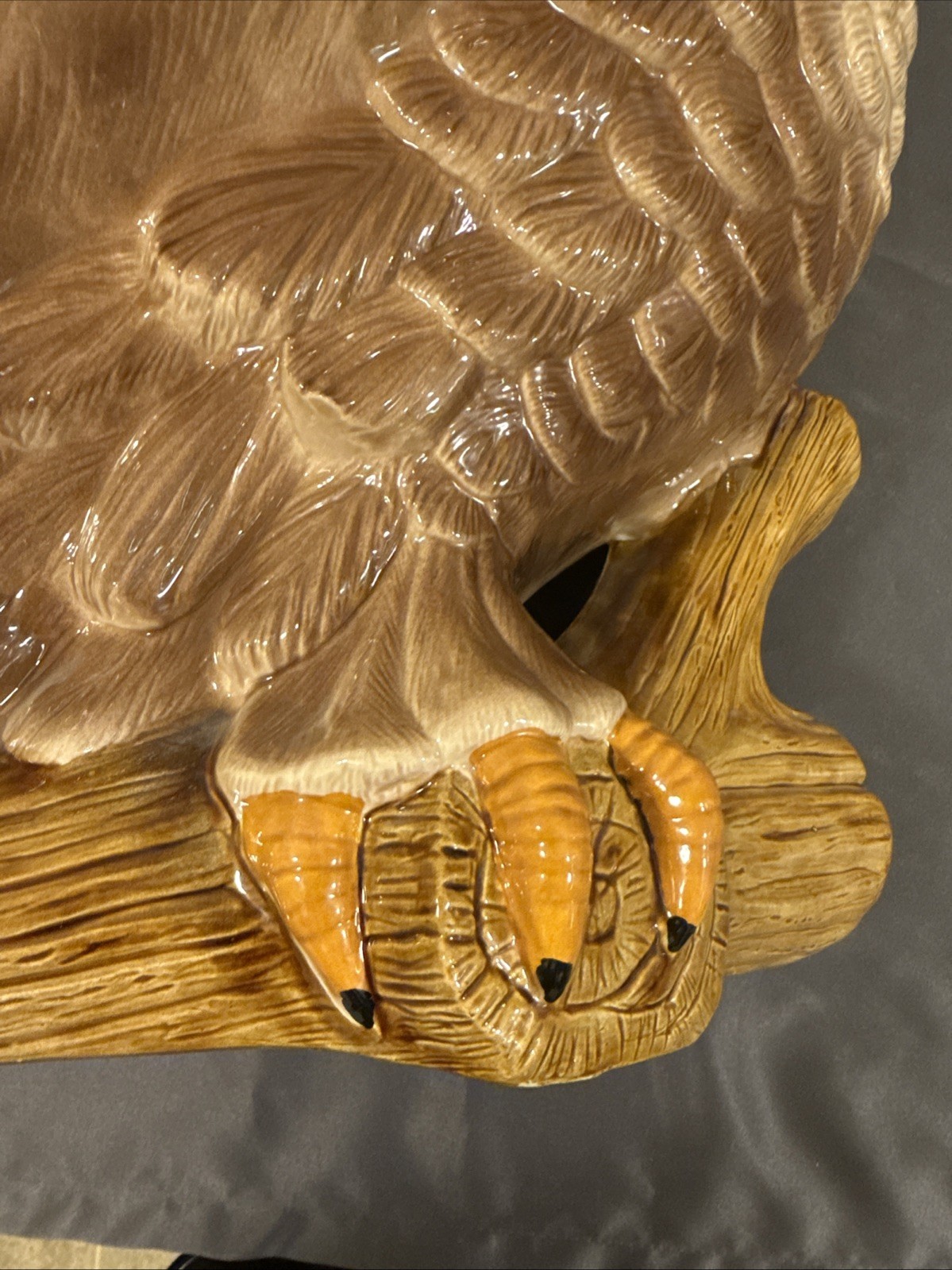 Vintage Huge 21″ Ceramic Owl Atlantic Mold Mid Century Figurine Décor Excellent!