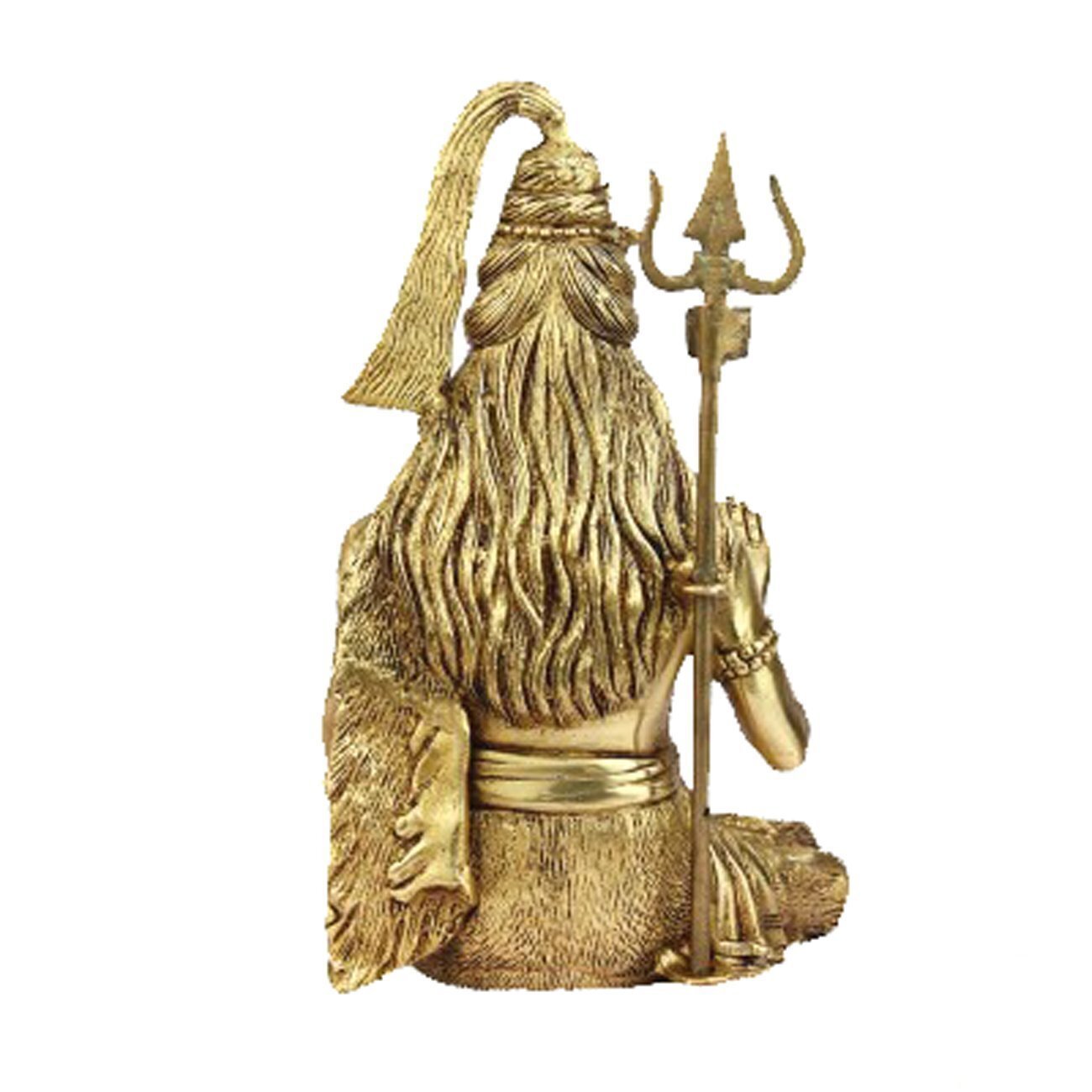 Sitting Shiva Golden Finish Home Decor Height 12 Inches