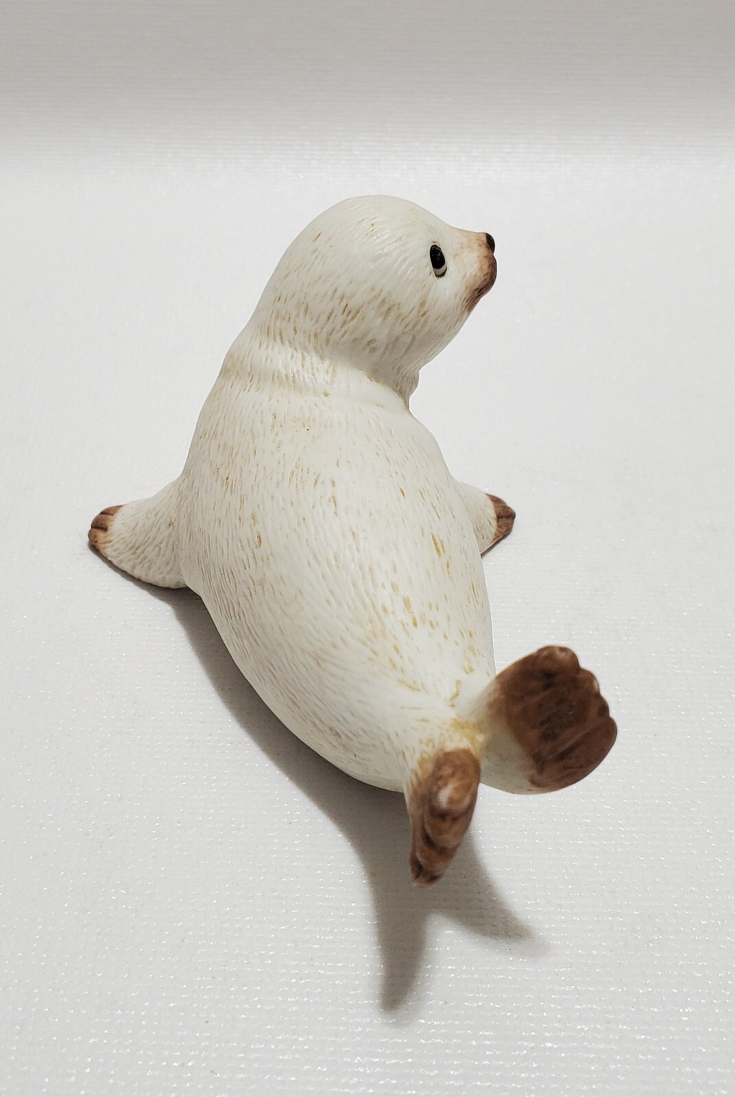 Vintage Homco Harp Seal Pup Figurine, Hand-Painted Matte Ceramic, #1439, Taiwan