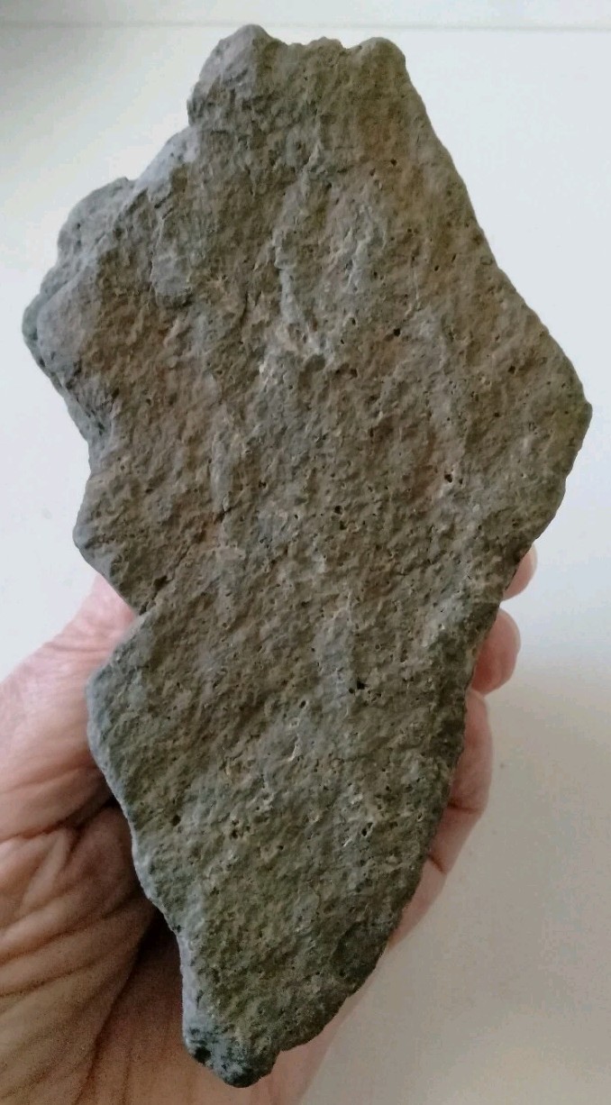 An incredible Prehistoric Paleo-American, basalt, rock art sculpture multi tool.