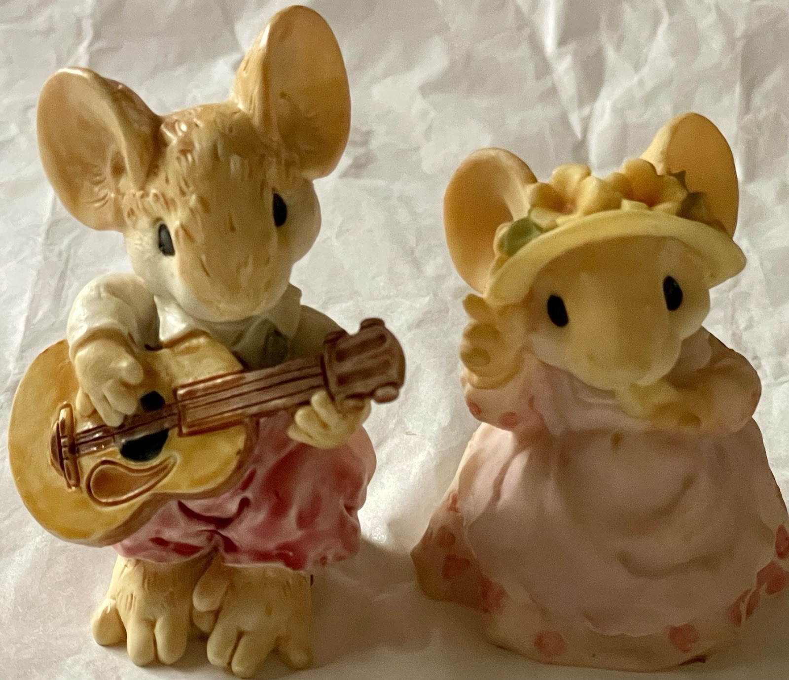 1991 Ganz Little Cheesers Mice Figurines Hand Painted Hand Made Mice Set Resin
