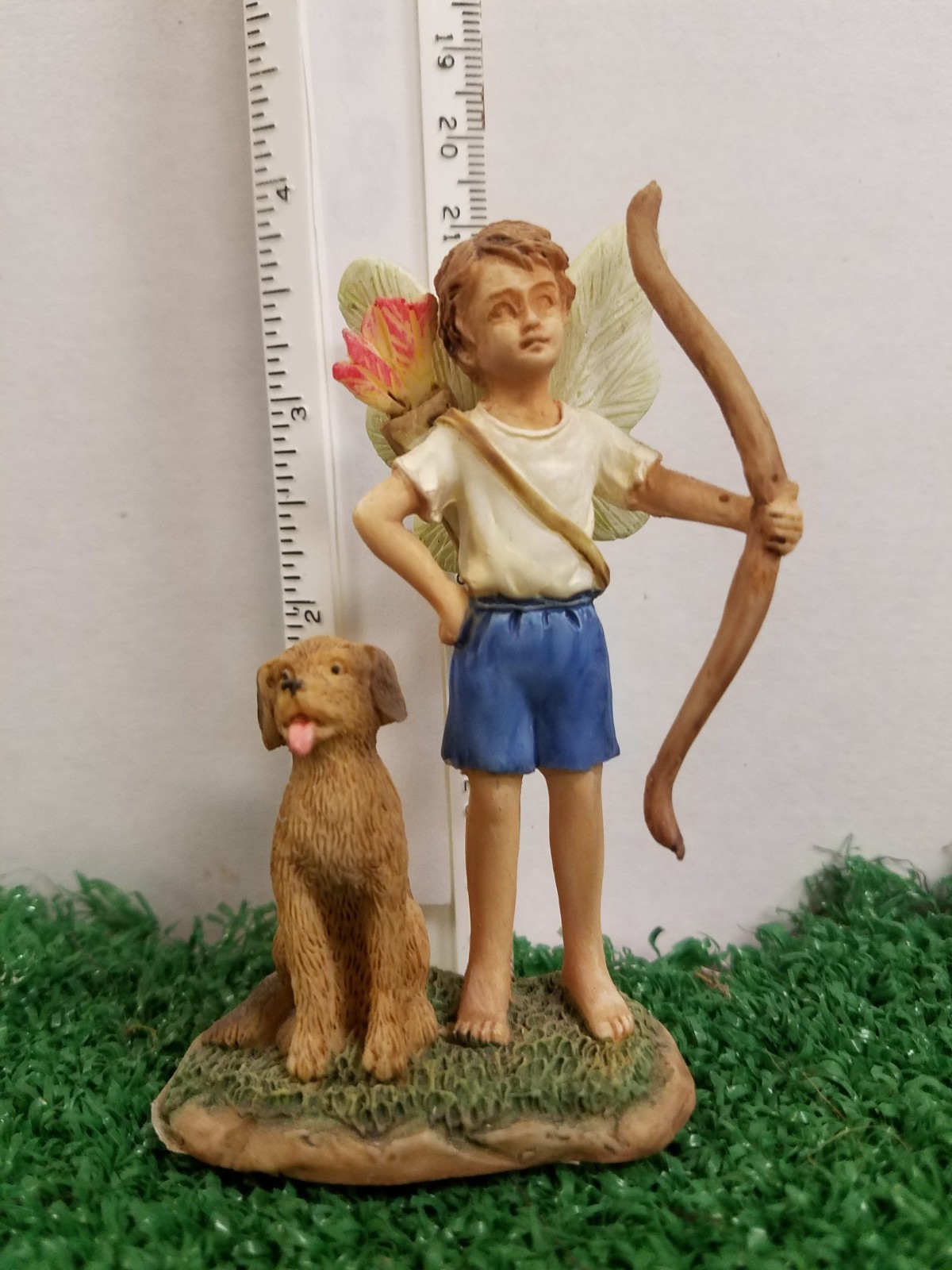 Boy Archer w/ Dog Fairy Garden Decoration by Marshall Home & Garden