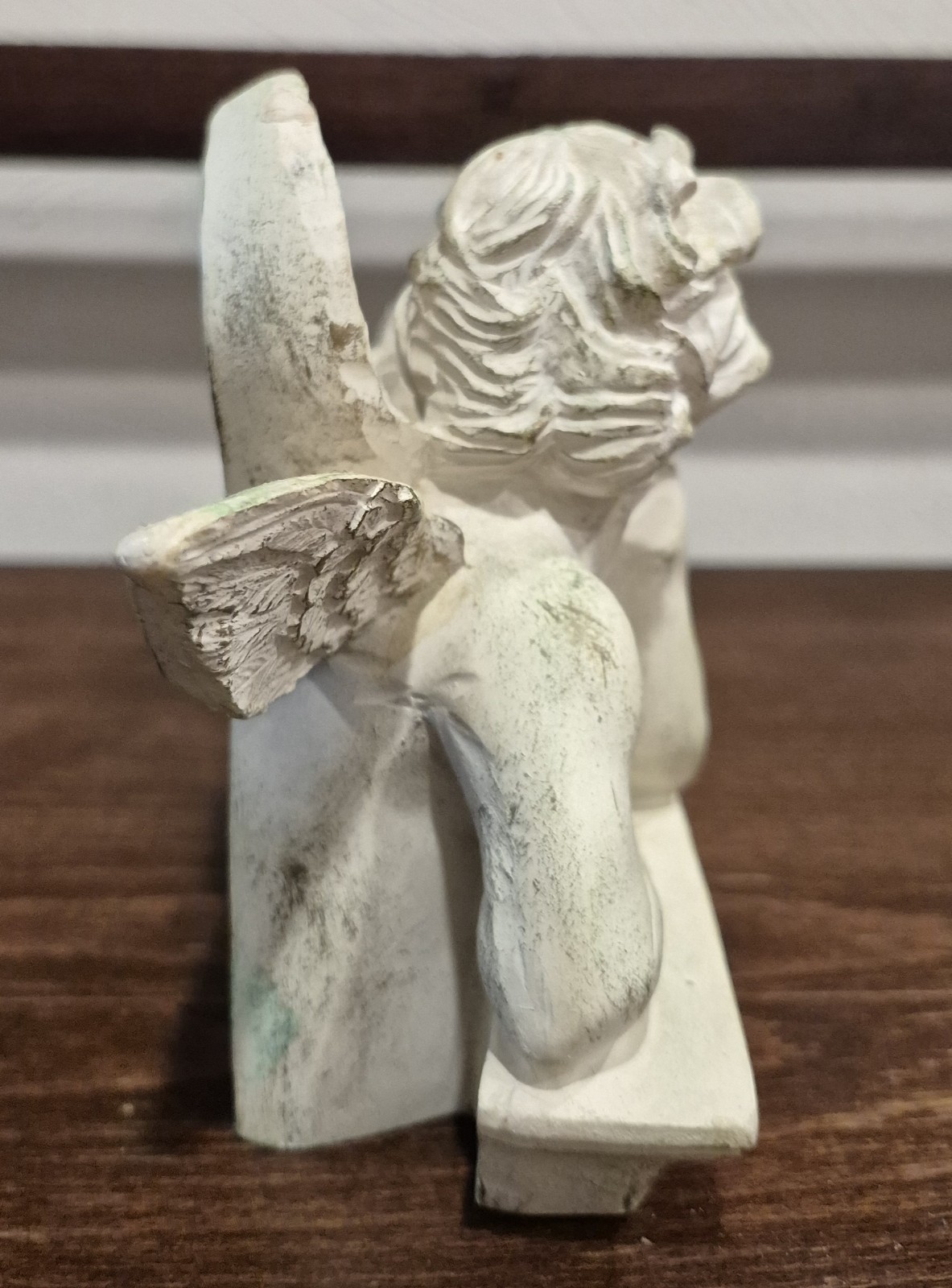 Vintage Raphael Resin Angels / Cherubs with Gazing Ball Decor 8.5″