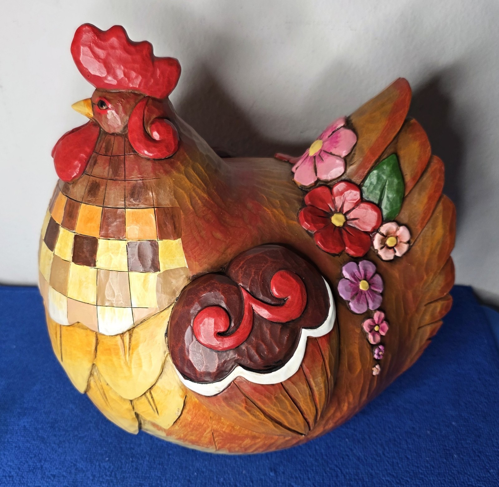 Large JIM SHORE 2011 Outdoor Living Collection Rooster / Hen “Hope” 11.5” Tall