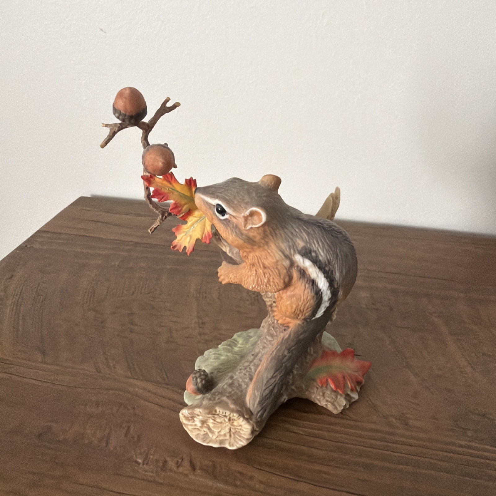 Lenox Eastern Chipmunk Figurine Vintage 1991 Autumn Adventure Acorn Oak Woodland
