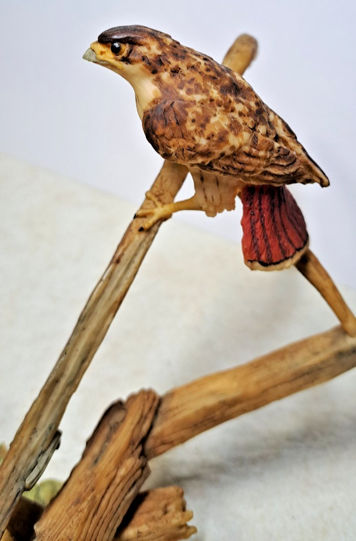 OLD Lowell Davis 1978 Broken Dreams Figurine Chicken Hawk On Plow Handle Bird