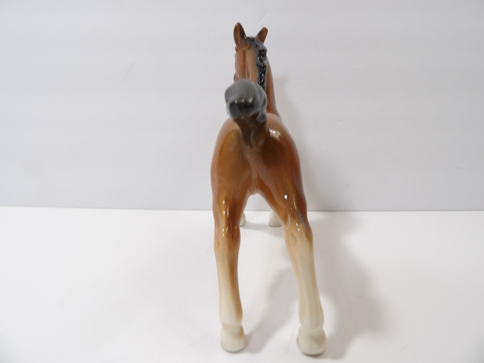 Old Nippon Yoko Boeki Company Porcelain Brown Foal Horse Figurine ~ 4 5/8″ Tall