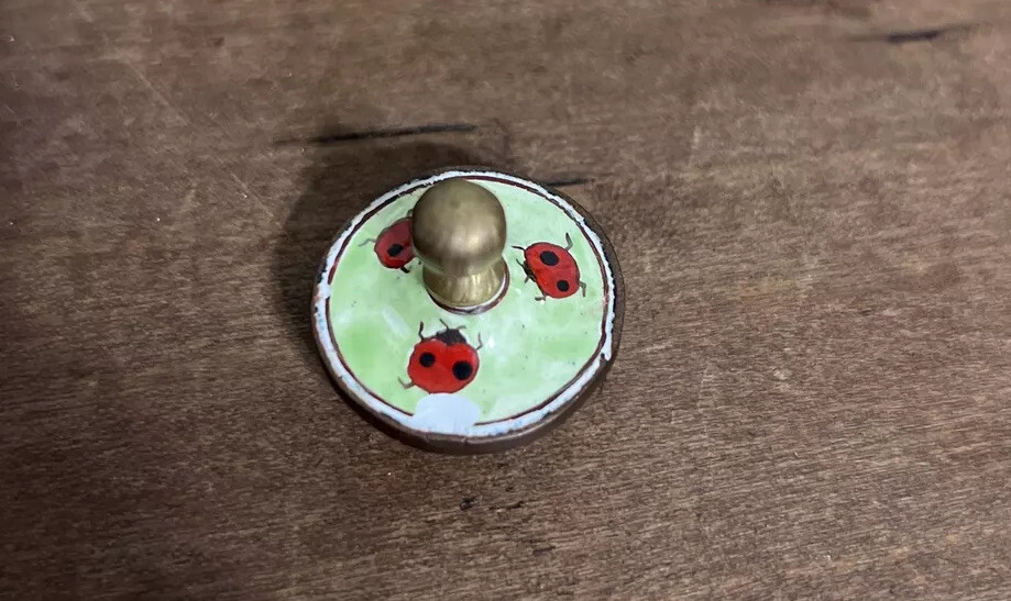 Kevin Chen Hand Painted Enamel Copper Teapot Ladybugs And Bees
