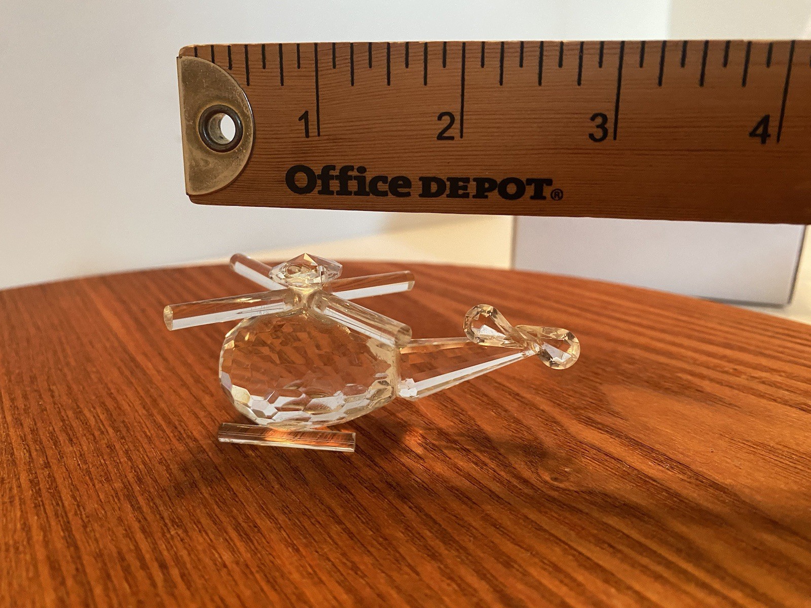 Crystal Decorative Helicopter Mini Figure Flawless Collectible