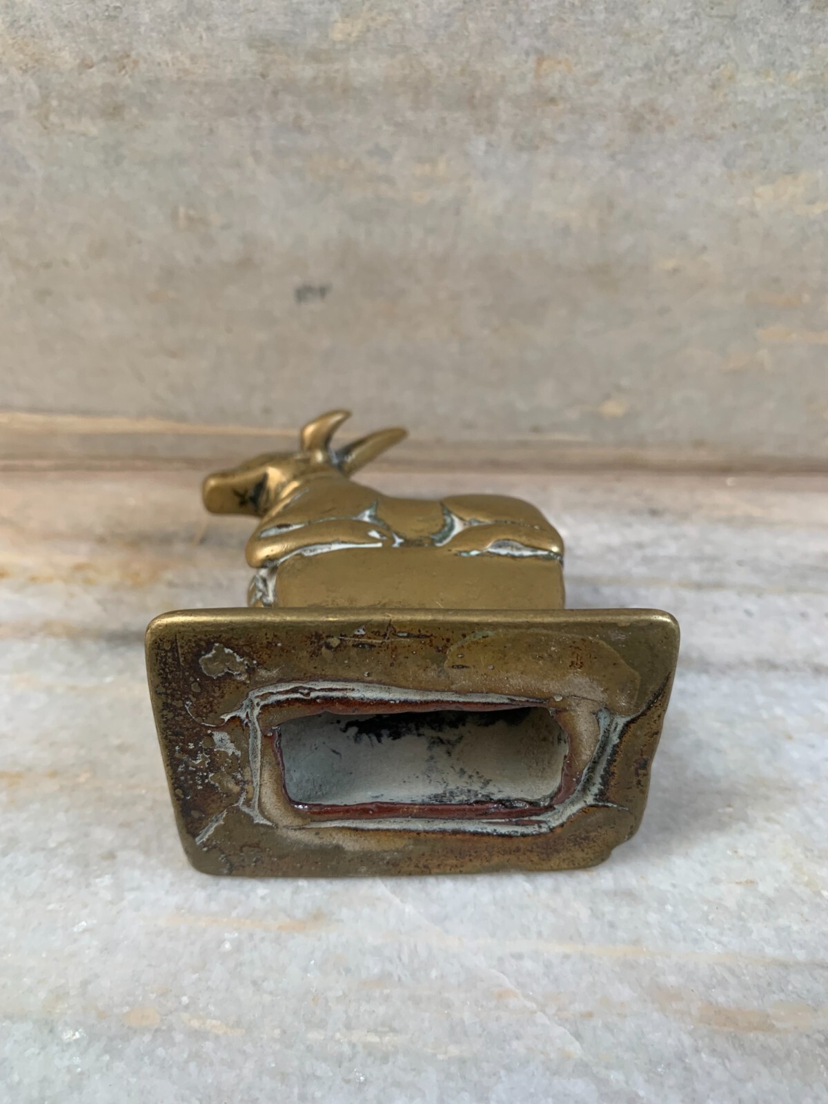 Figure Hindu Nandi Sacred Bull Fine old Indian India Brass