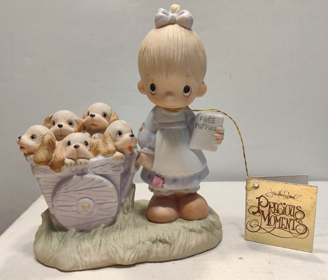 1977 Precious Moments God Loveth A Cheerful Giver – Free Puppies