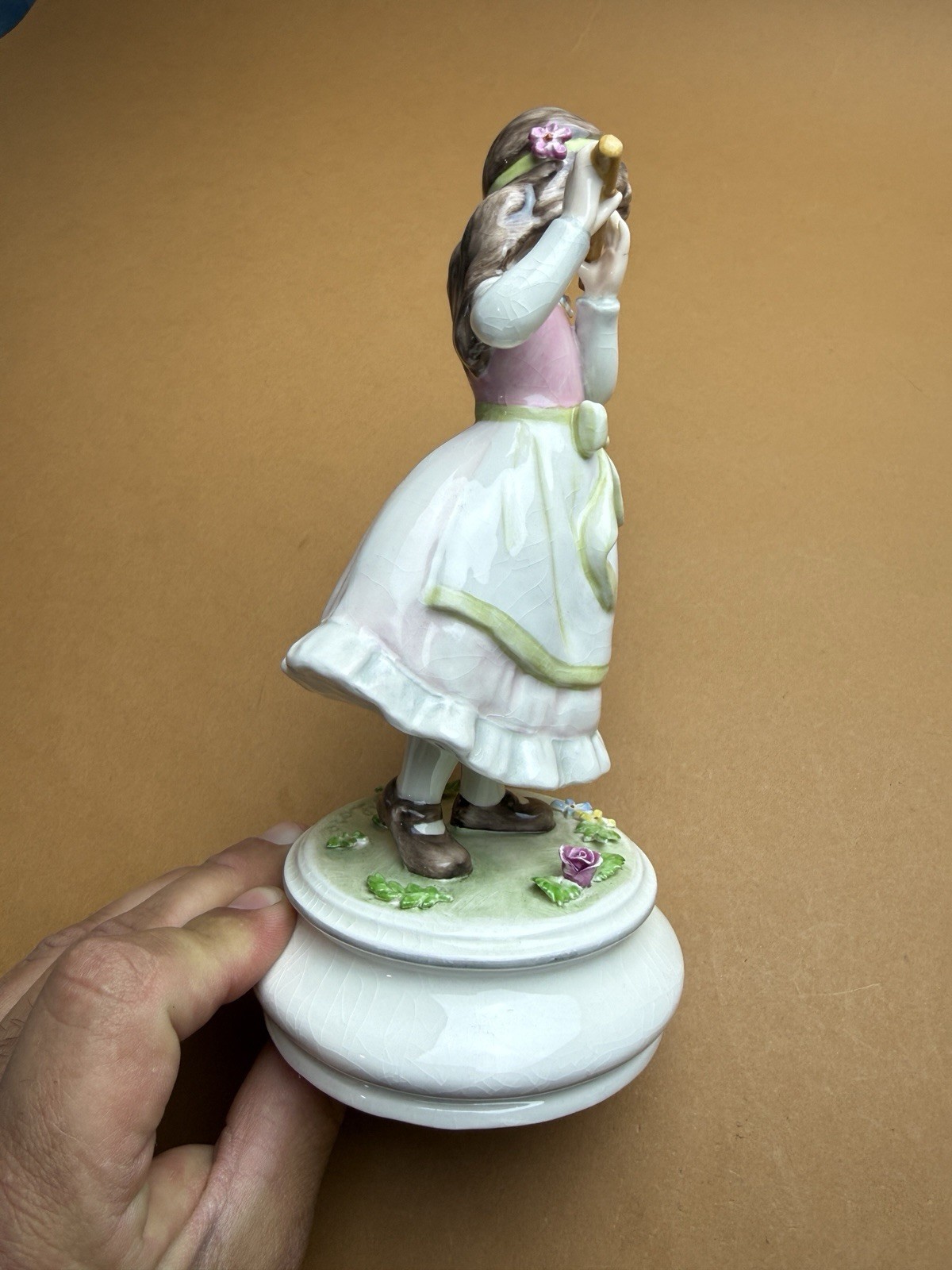 Vtg 1978 Goebel Porcelain Figure Flower Children Flutist 31/2000 Signed 11275-20