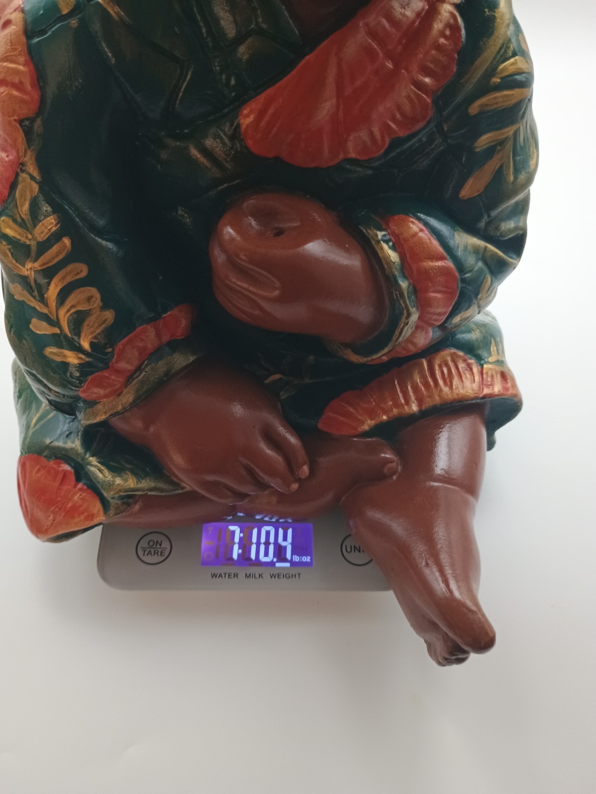 Large Vintage Asian Boy Sitting Chalkware Esther Hunt style Early 20th Century