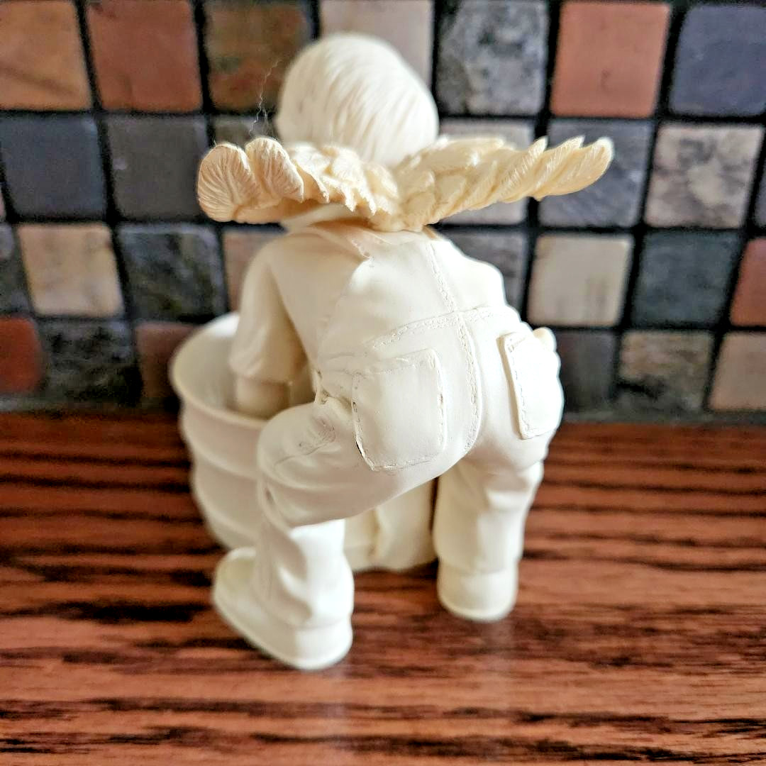 AngelStar “Angels of Love” Cherub “Barrel of Love” Boy Angel with Dog Unboxed