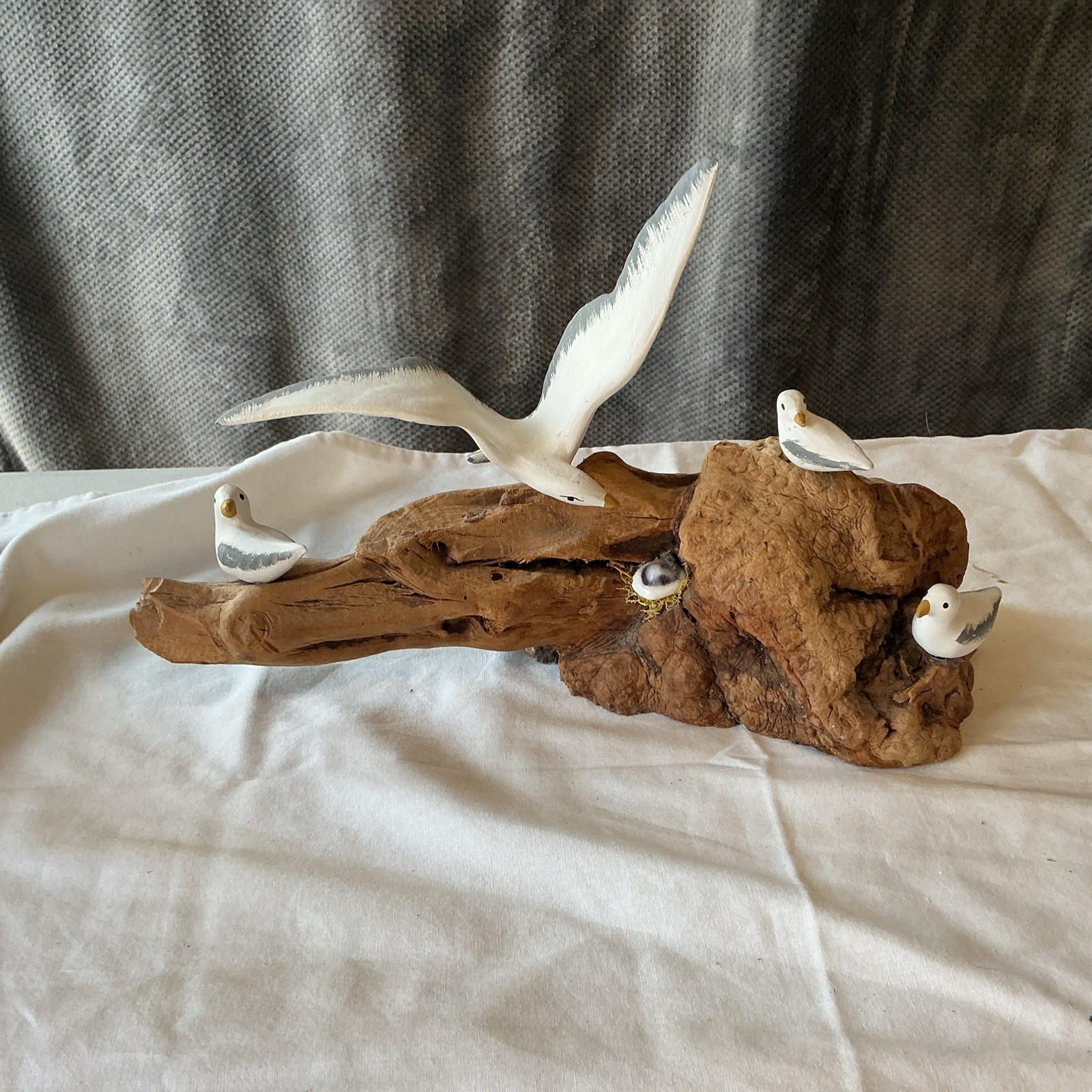 Seagull Driftwood Nautical Ocean Seaside Beach Theme Decor 10″ READ