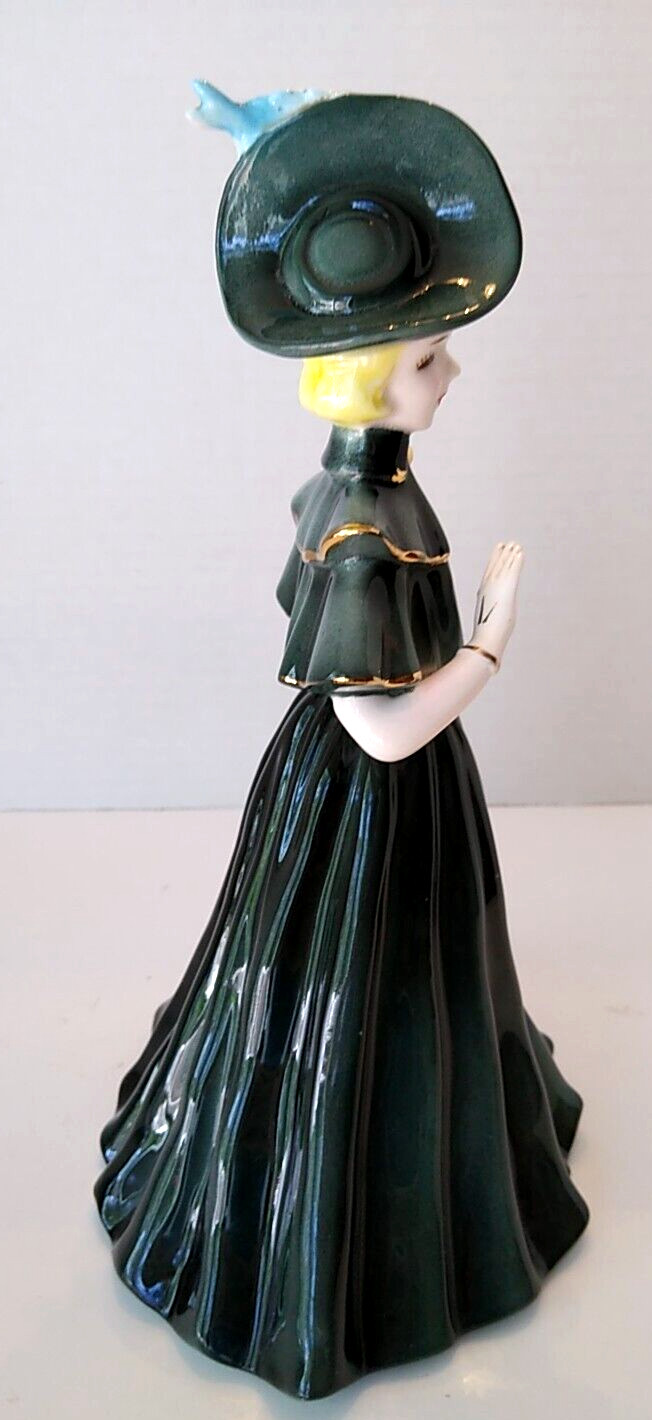Vintage Norcraft Fine China Lady In Bird Hat Japan Figurine Excellent Condition