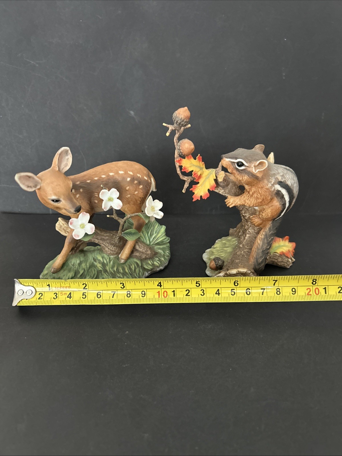 Vintage Lenox “White Tailed Deer” 1992 And “Eastern Chipmunk” Figurine 1991