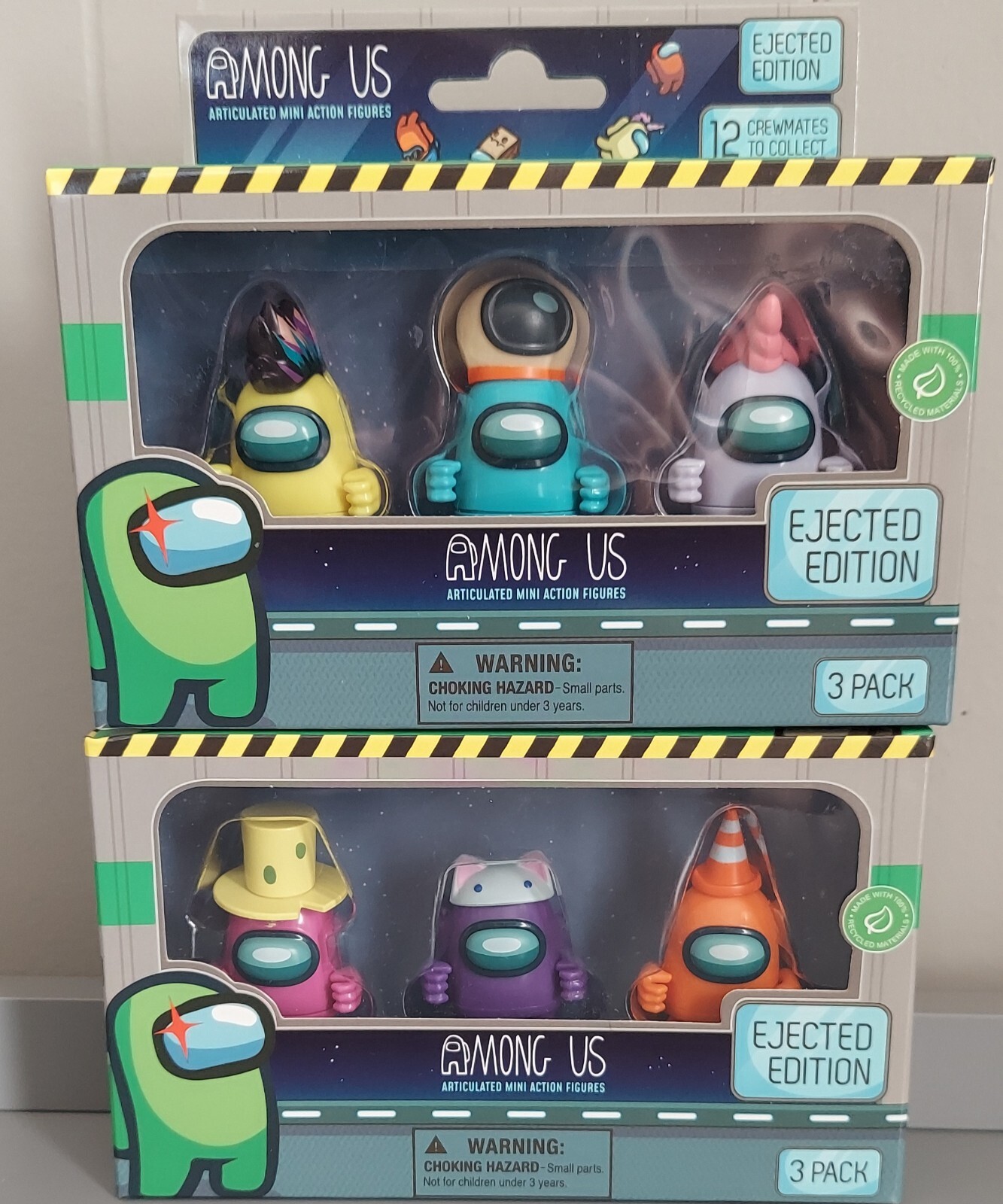 Set of 2 Among Us 3PC Articulated Mini Figures EJECTED EDITION 2023 NEW TOIKIDO