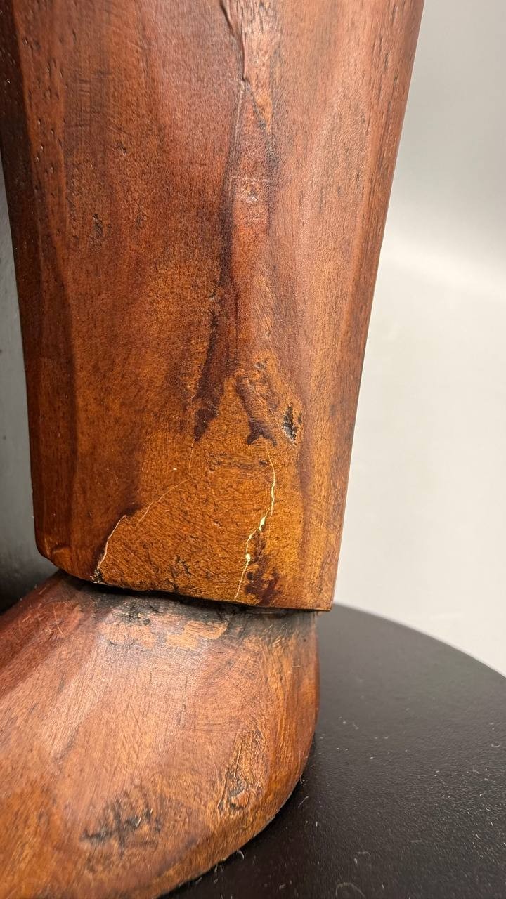 Set of 2 Pier 1 Imports Hand-Carved Wooden Jazz Musicians – Bassist & Sax Player