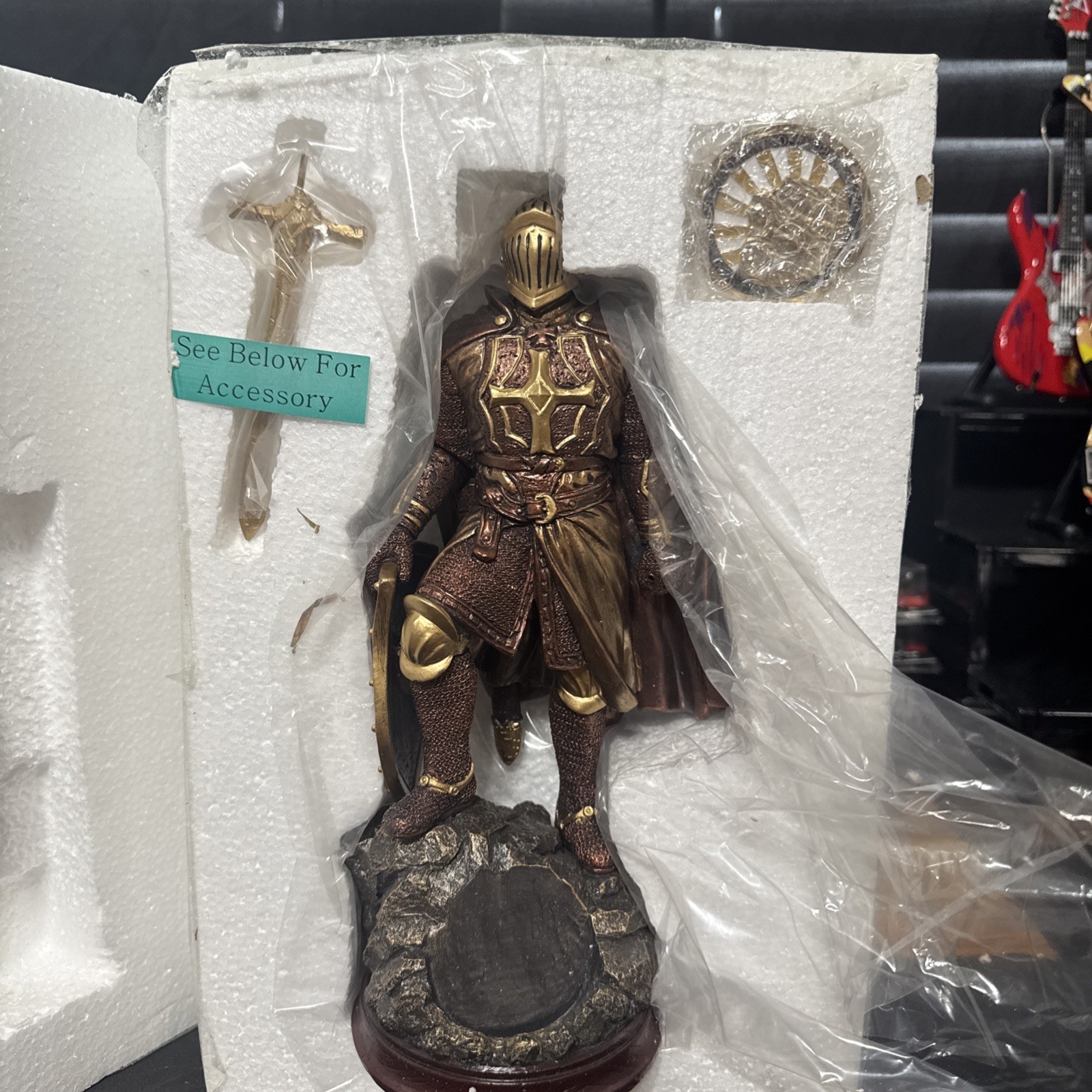 Bradford exchange Armor of God Statue “Your God Reigns”.
