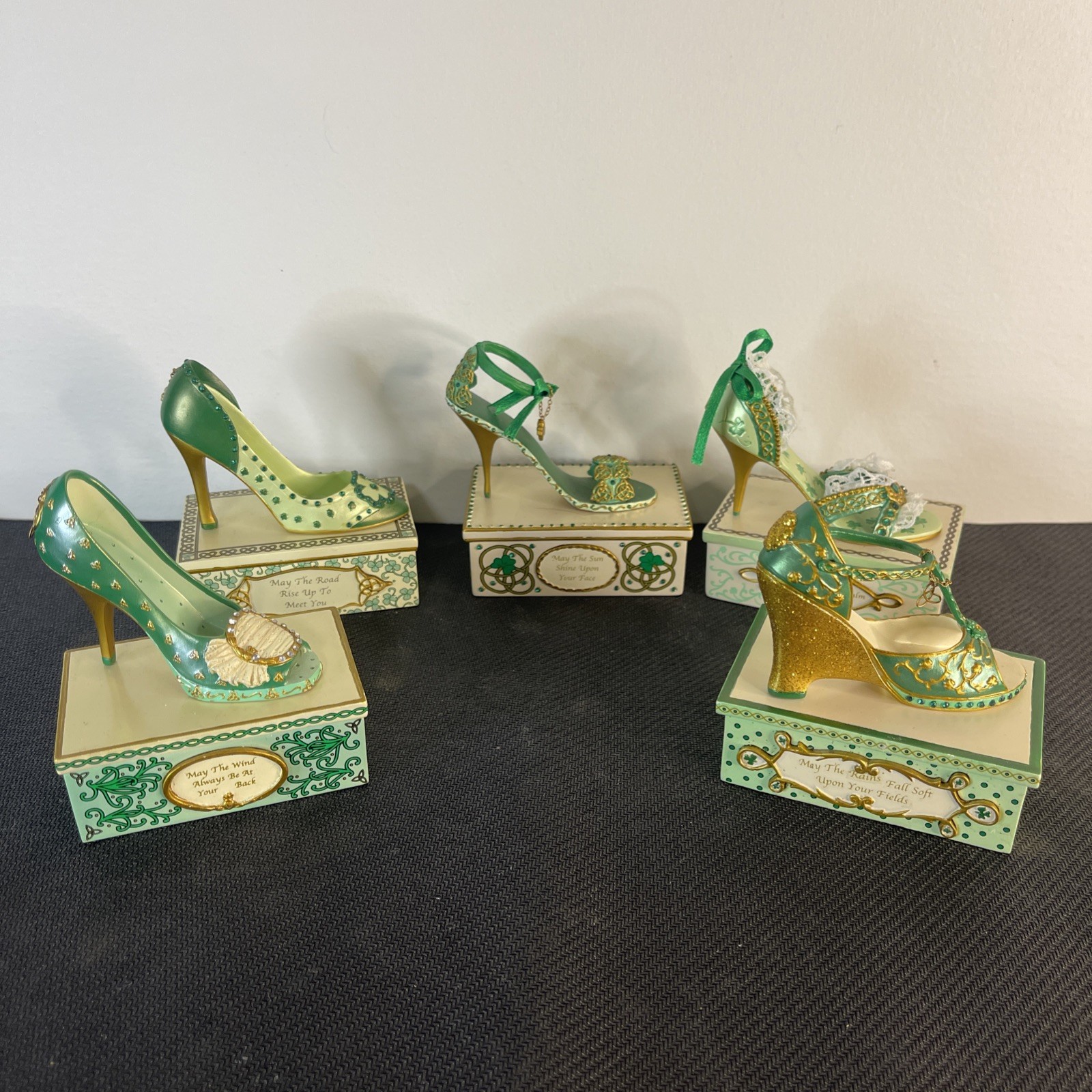 Lot Of 5 Hamilton Irish Blessings Shoe Collection! Great Collectible Lot!
