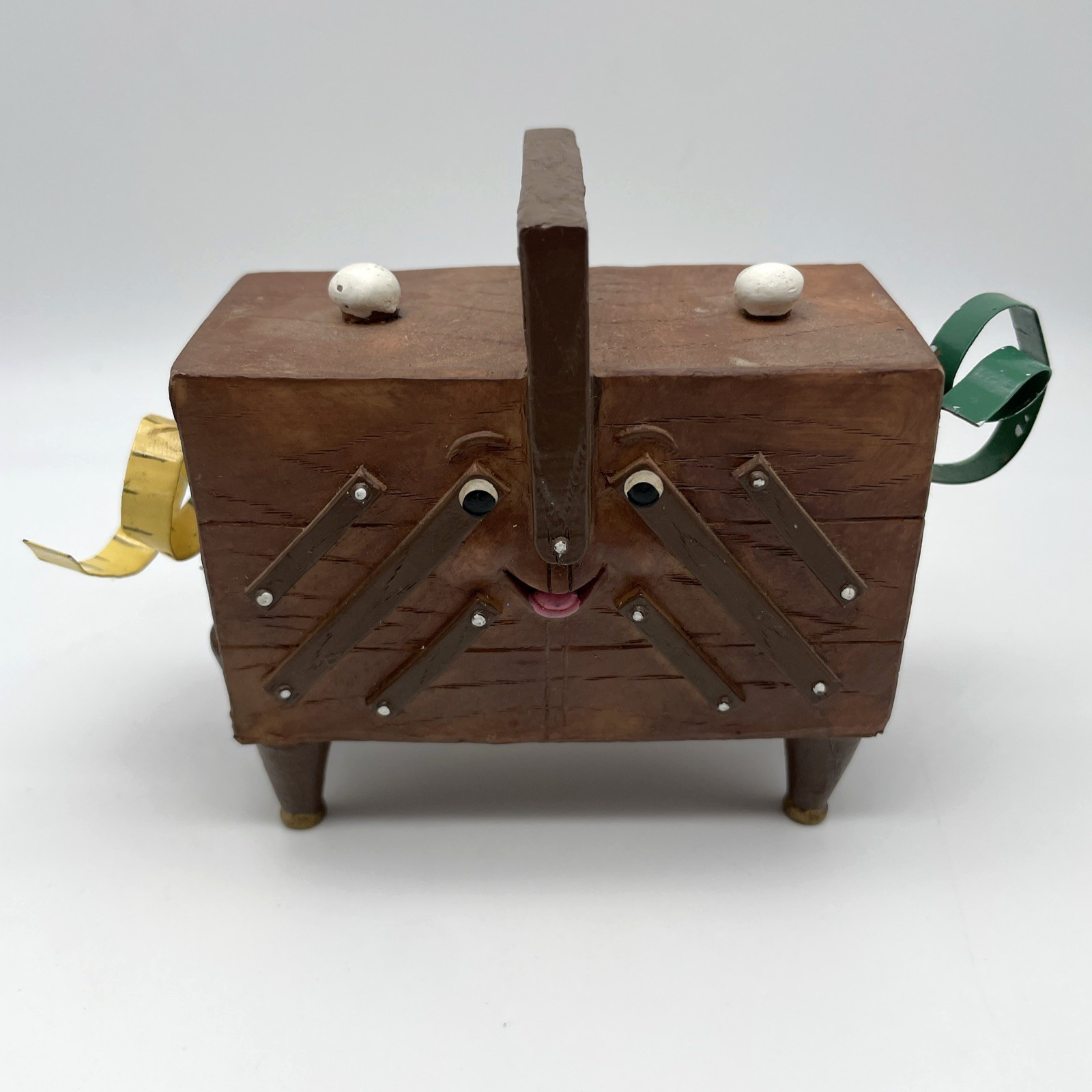 WMG Anthropomorphic Mr. Sewing Basket Box Shelf Sitter Arts & Crafts Resin 2006