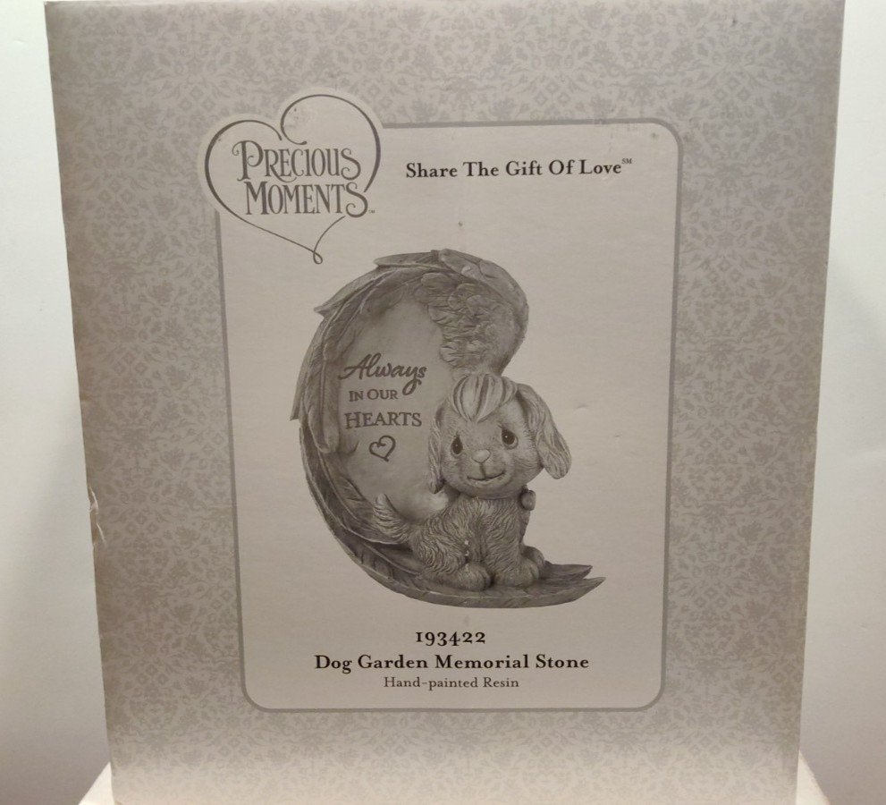 Precious Moments Resin – Always in our Hearts Dog Garden Memoria Stone
