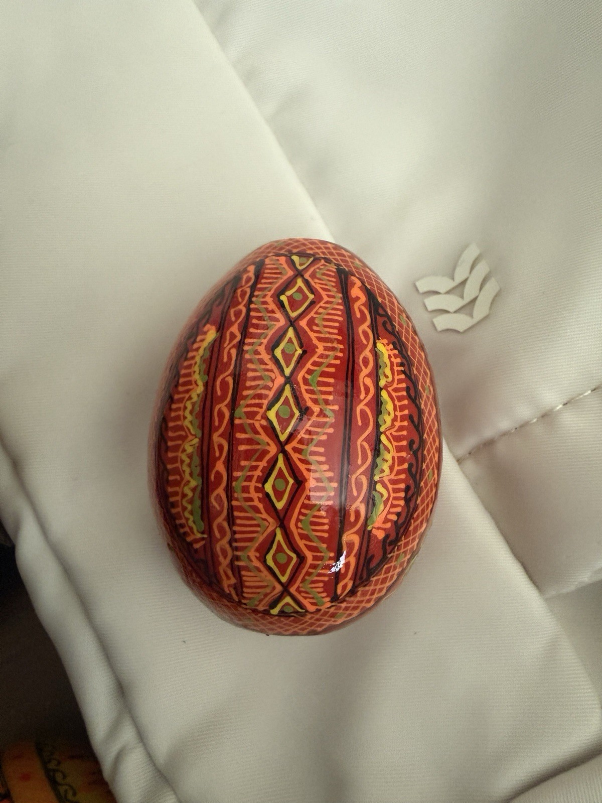 Assorted Wooden Regular Hen Size Painted Ukrainian Easter Eggs,Geometric,Pysanky