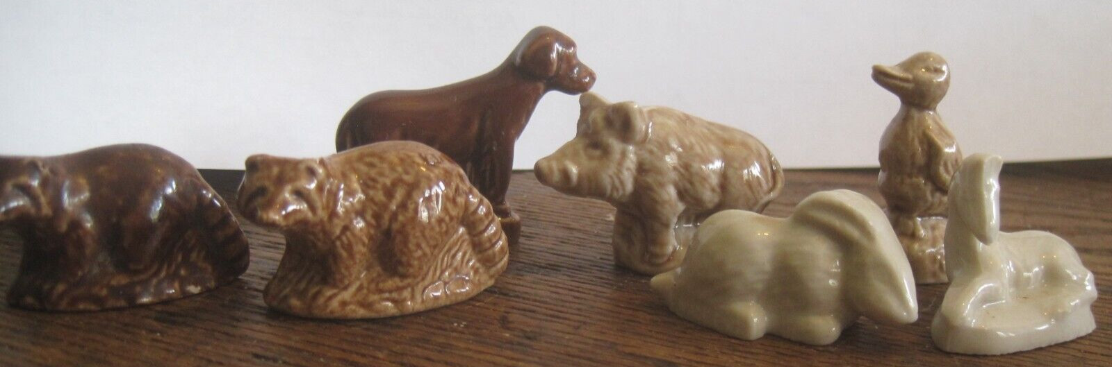 VTG Lot of 7 Wade Red Rose Tea ANIMAL FIGURINES-DOG/BOAR/RABBIT/DUCK/RACCOON/HOR