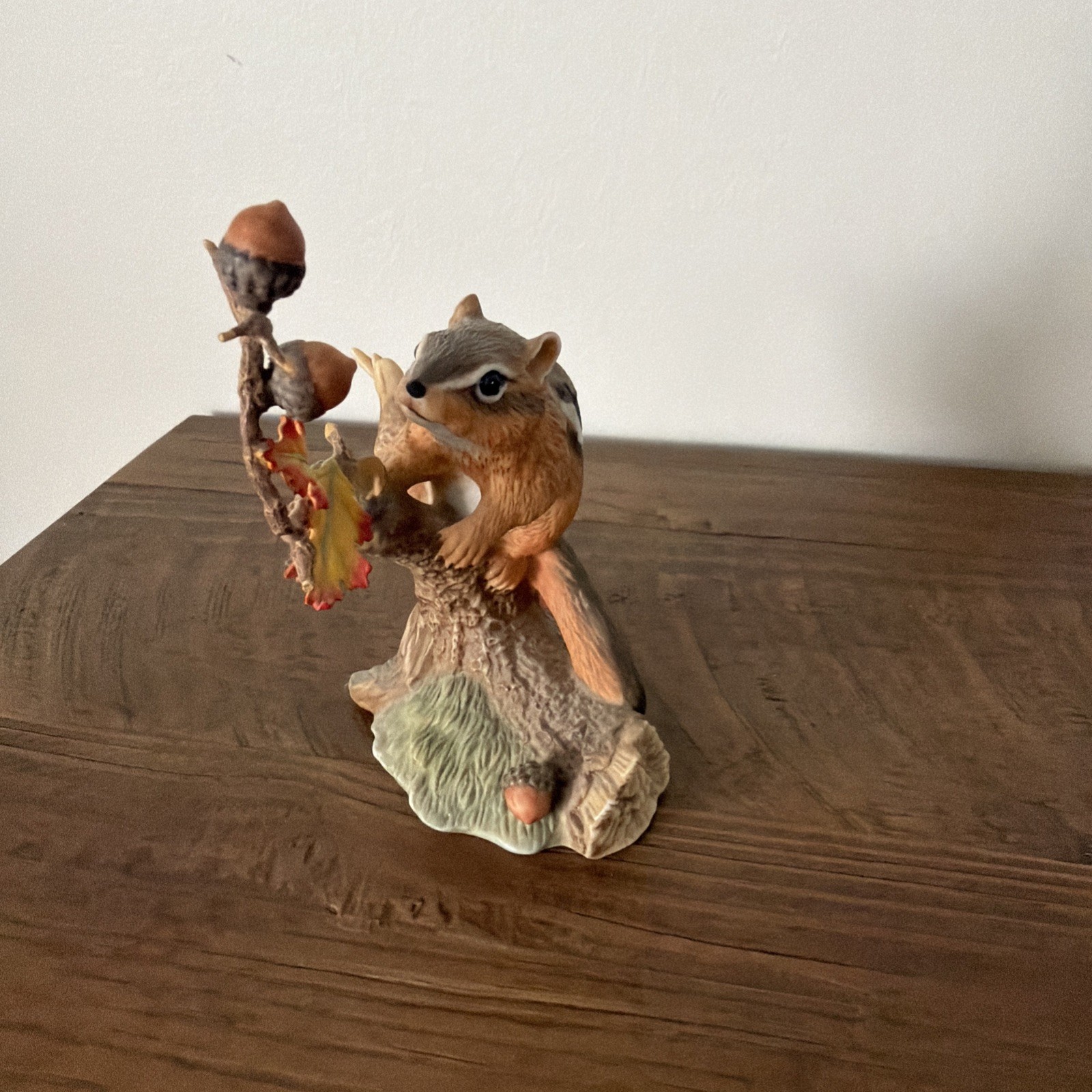 Lenox Eastern Chipmunk Figurine Vintage 1991 Autumn Adventure Acorn Oak Woodland