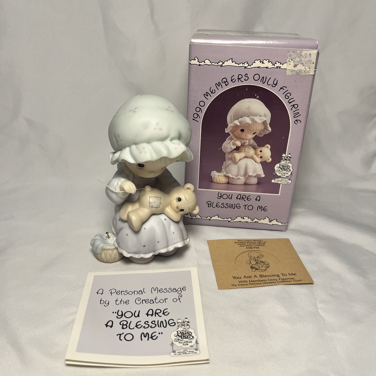 Precious Moments 1990 Members Only “You Are A Blessings To Me” #PM 902