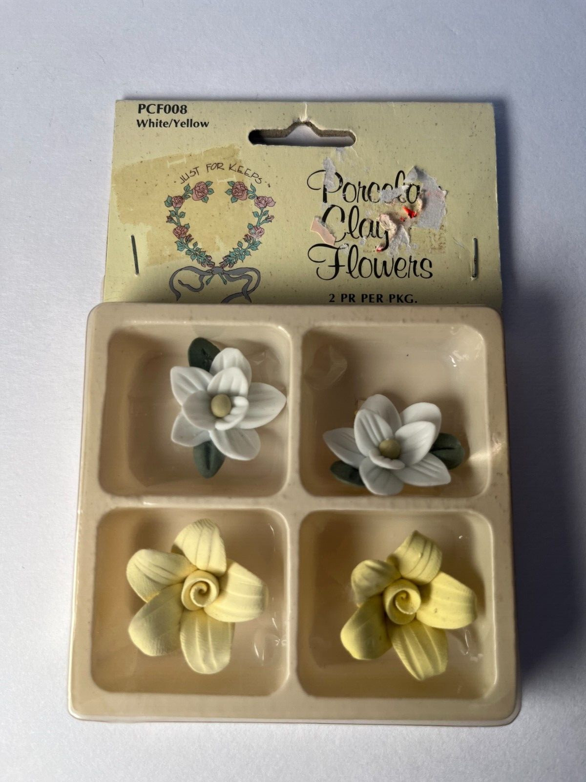 Porcelain Clay Flowers Wang Intl Inc. 1989