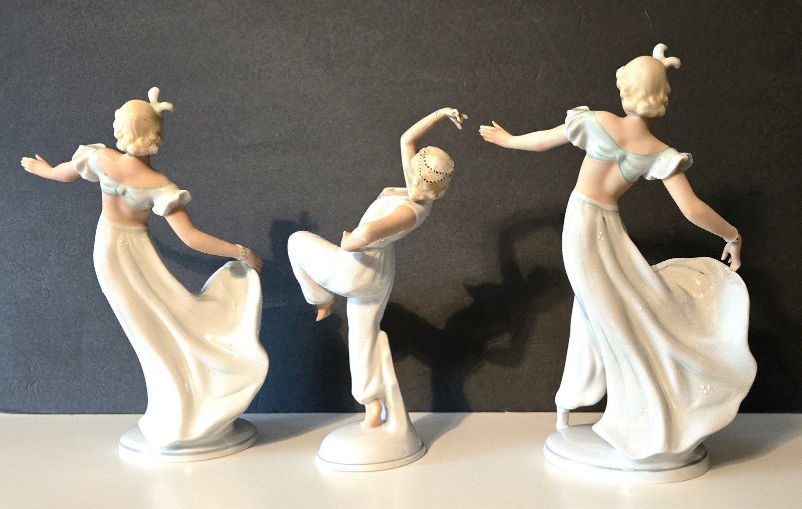 Vintage Schaubach Kunst Dancers – Set of 3 (Germany)