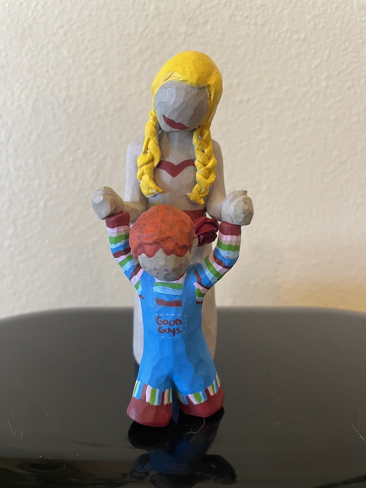 Annabelle & Chucky horror movie fan art – Altered Willow Tree figurine