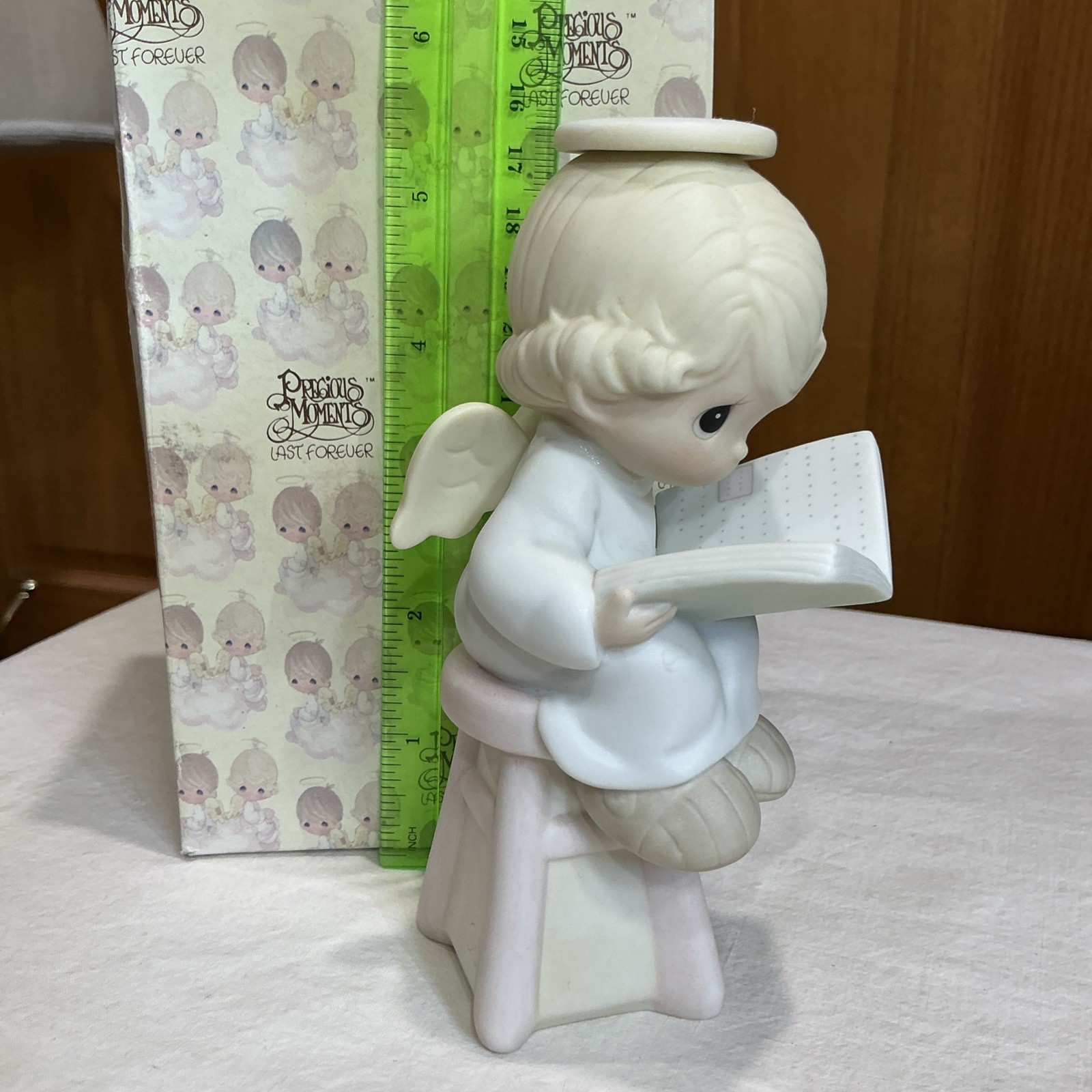 Vtg Precious Moments 1987”Sitting Pretty” 104825 Angel Babysitter Boxed Gift