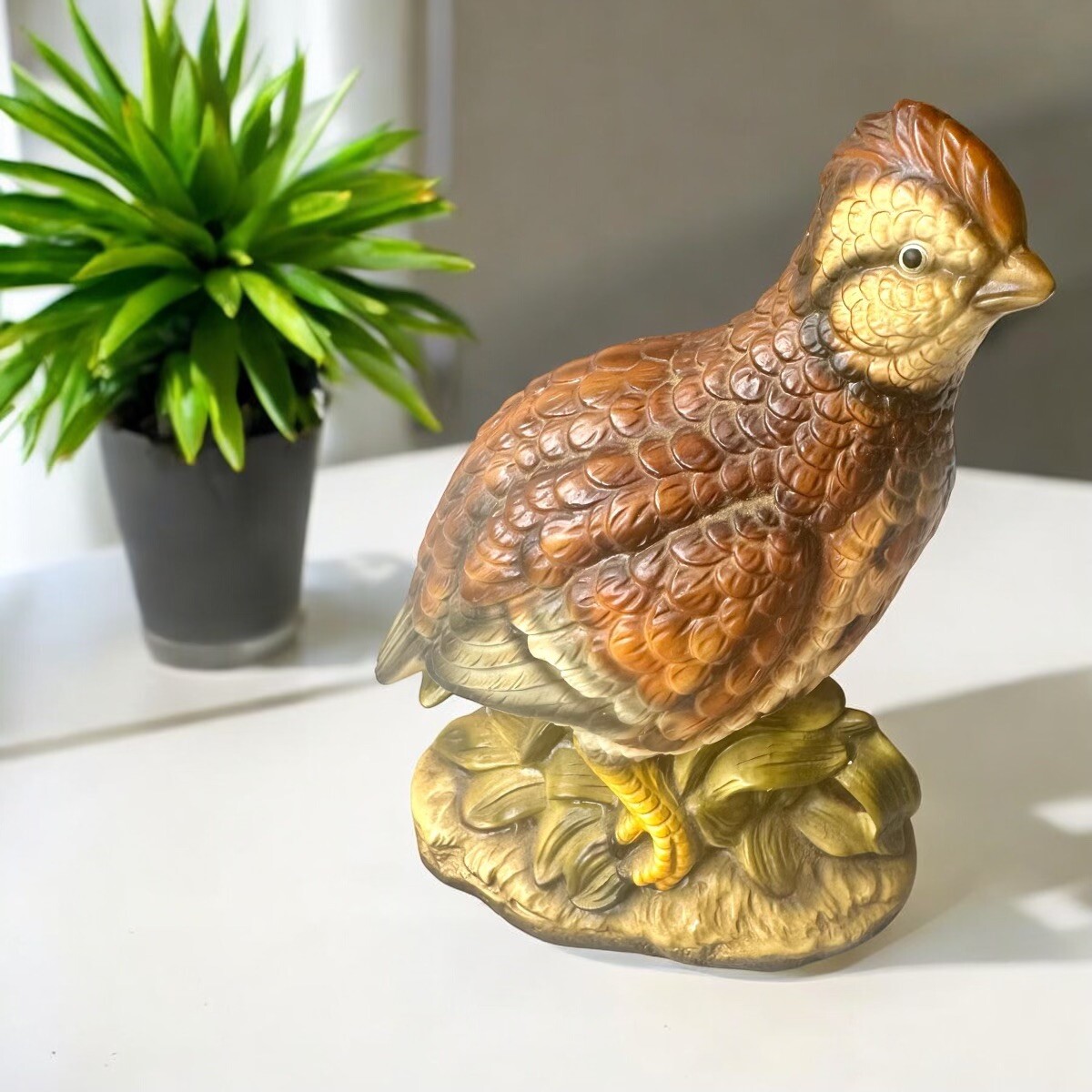 Vintage UCGC Pheasant Figurine 6 1/2″ Outdoor Woodland Decor