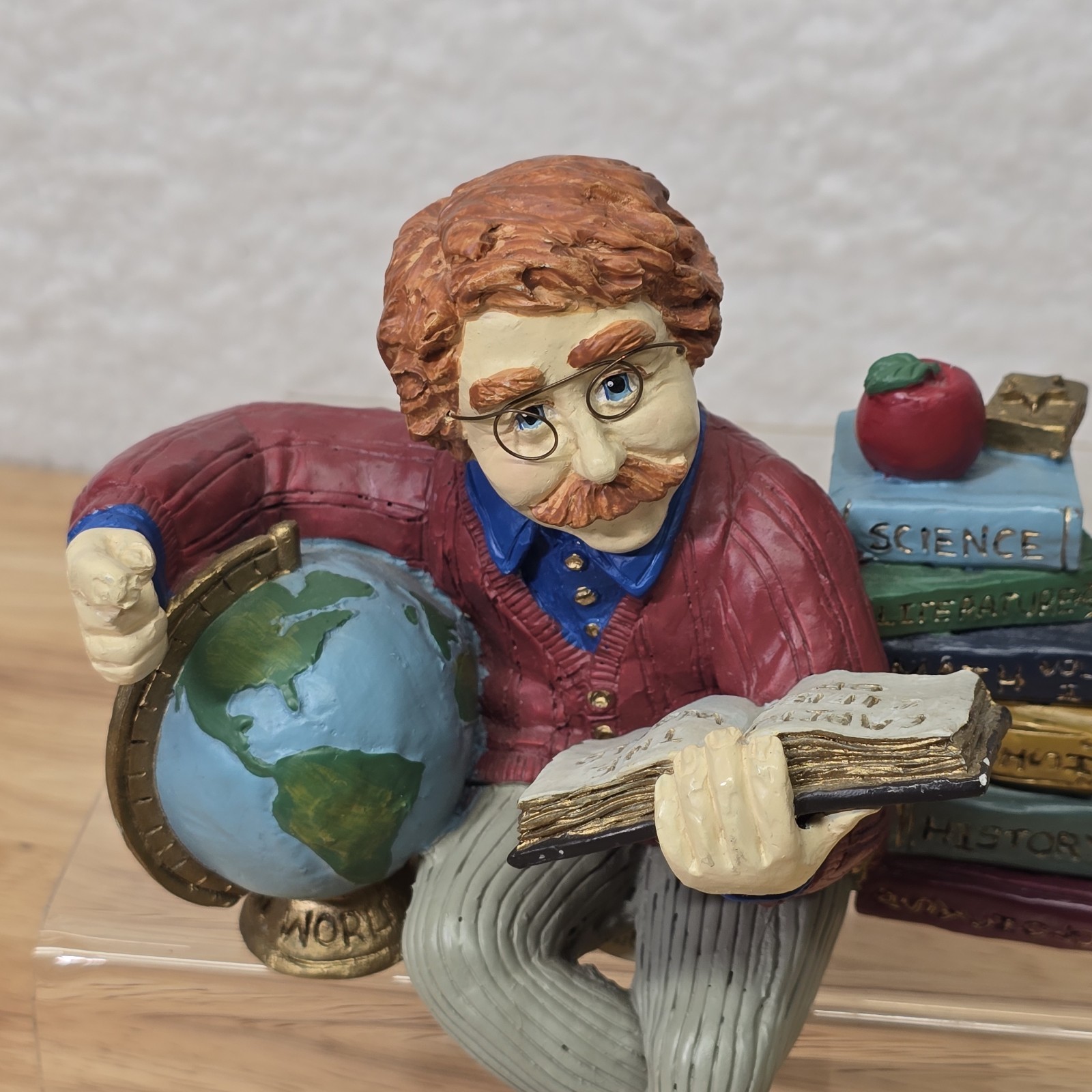 Vintage Shenandoah Designs A Keeper Teacher Figurine with Globe and Books