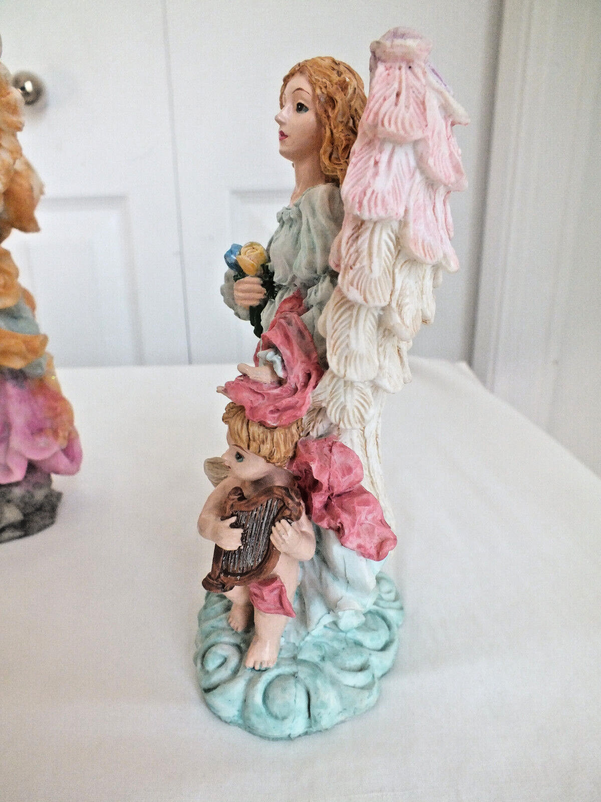 lot of 5 resin Beautiful detail ANGELS vintage 6″ and 7″ tall