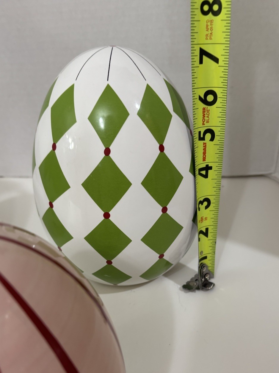 Grandin Road (style) Designer Easter Egg with Butterflies Geometric Shapes Set 3