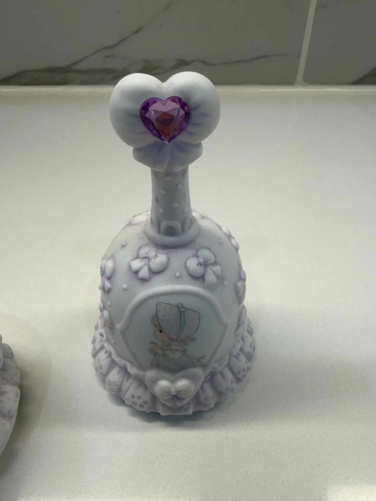 Precious Moments 1996 February Purple And White Bell Figurine