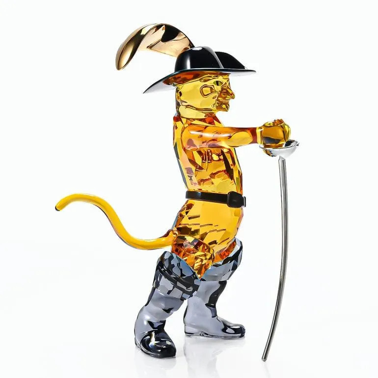 Swarovski Shrek Puss in Boots Crystal Figurine 5720460 598 Facets Ornament Box